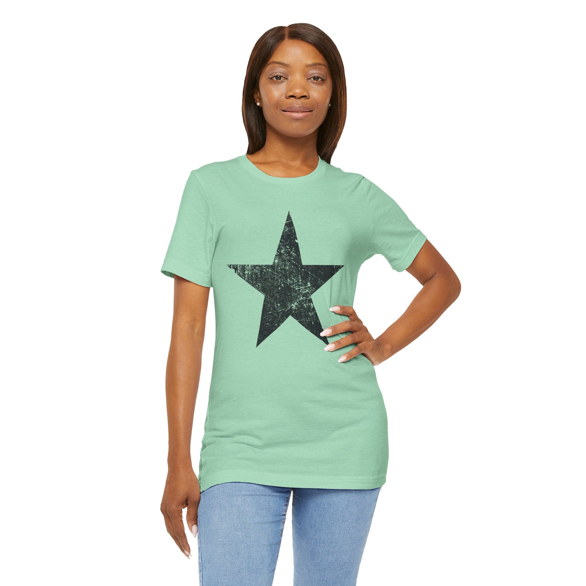Black Distressed Star