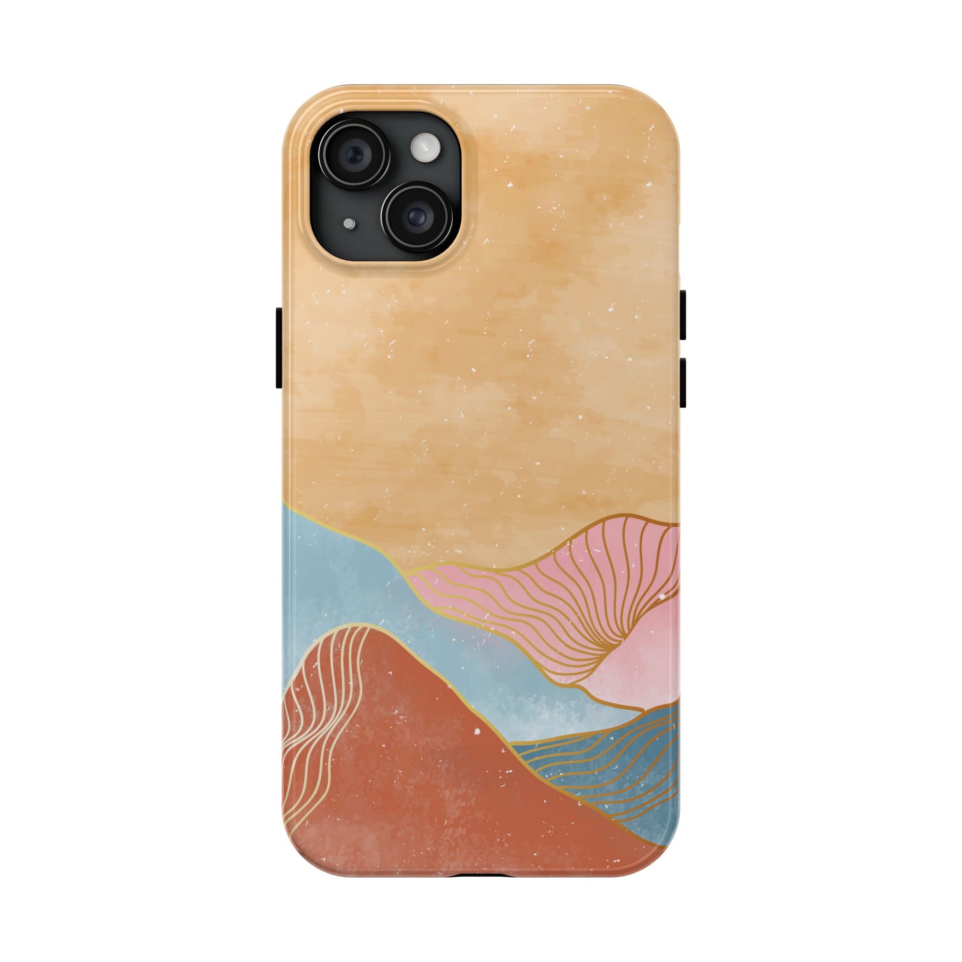 Golden Horizon Abstract Mountain Phone Case