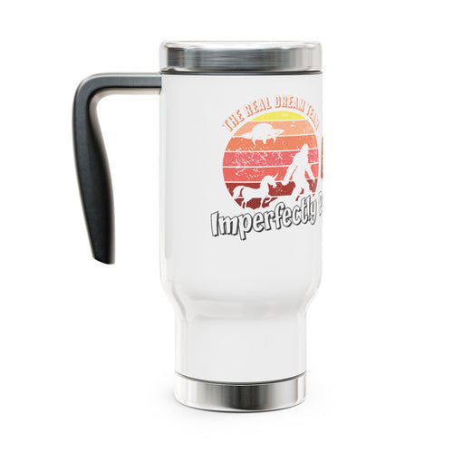 Sticker Collage Adventure Tumbler – Bigfoot, Truck, Mountains & More