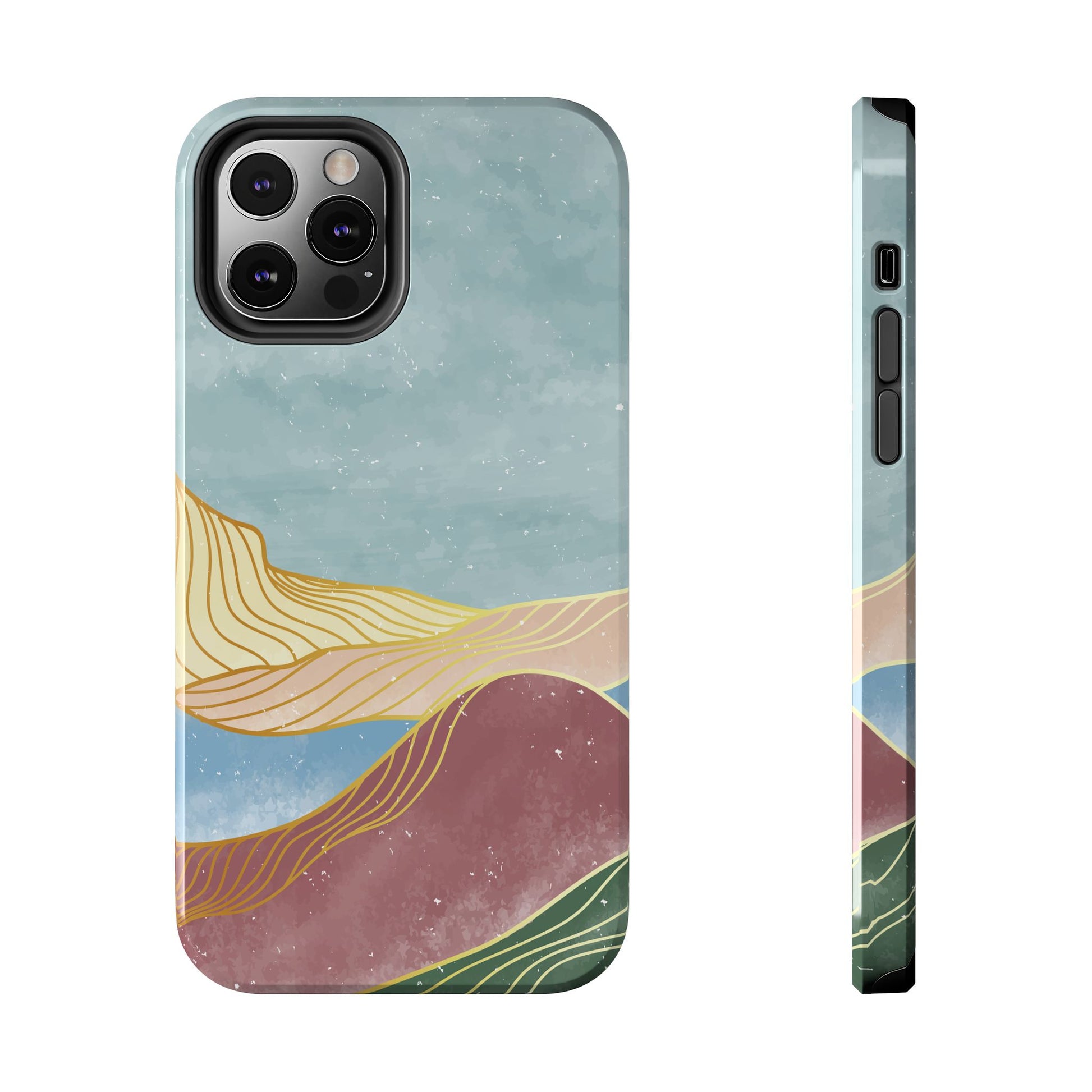 Abstract Mountain Blue Skies scene Phone Case
