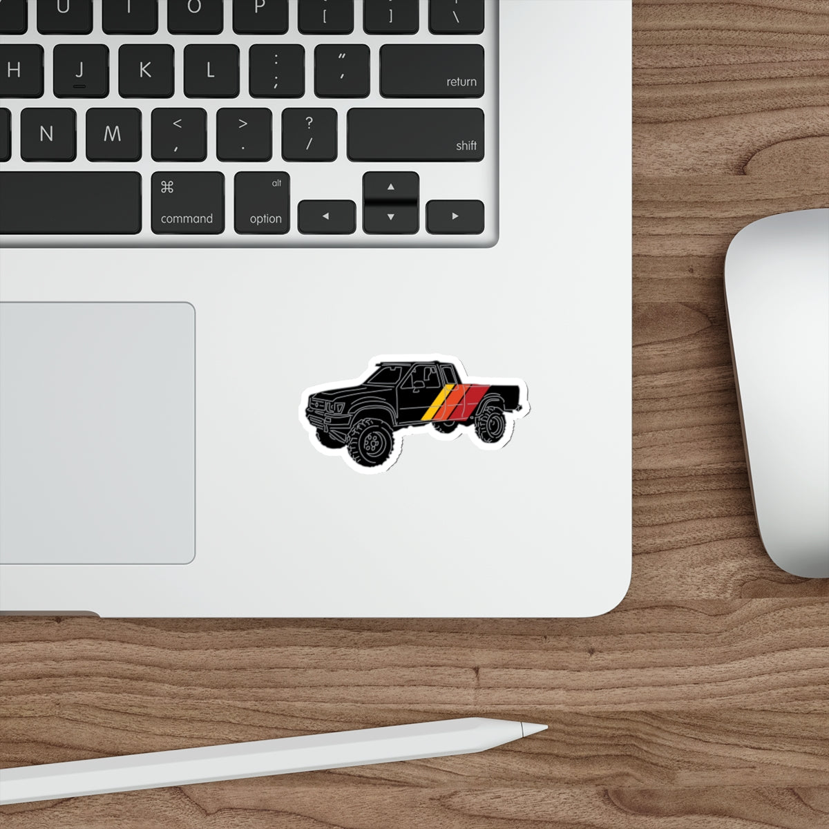 Retro Black Toyota Truck Die-Cut Stickers