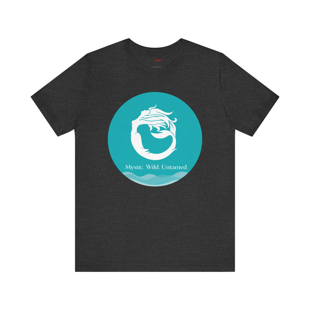 Mystic Wild Untamed Mermaid Circle Tee – Minimalist Ocean Waves Design