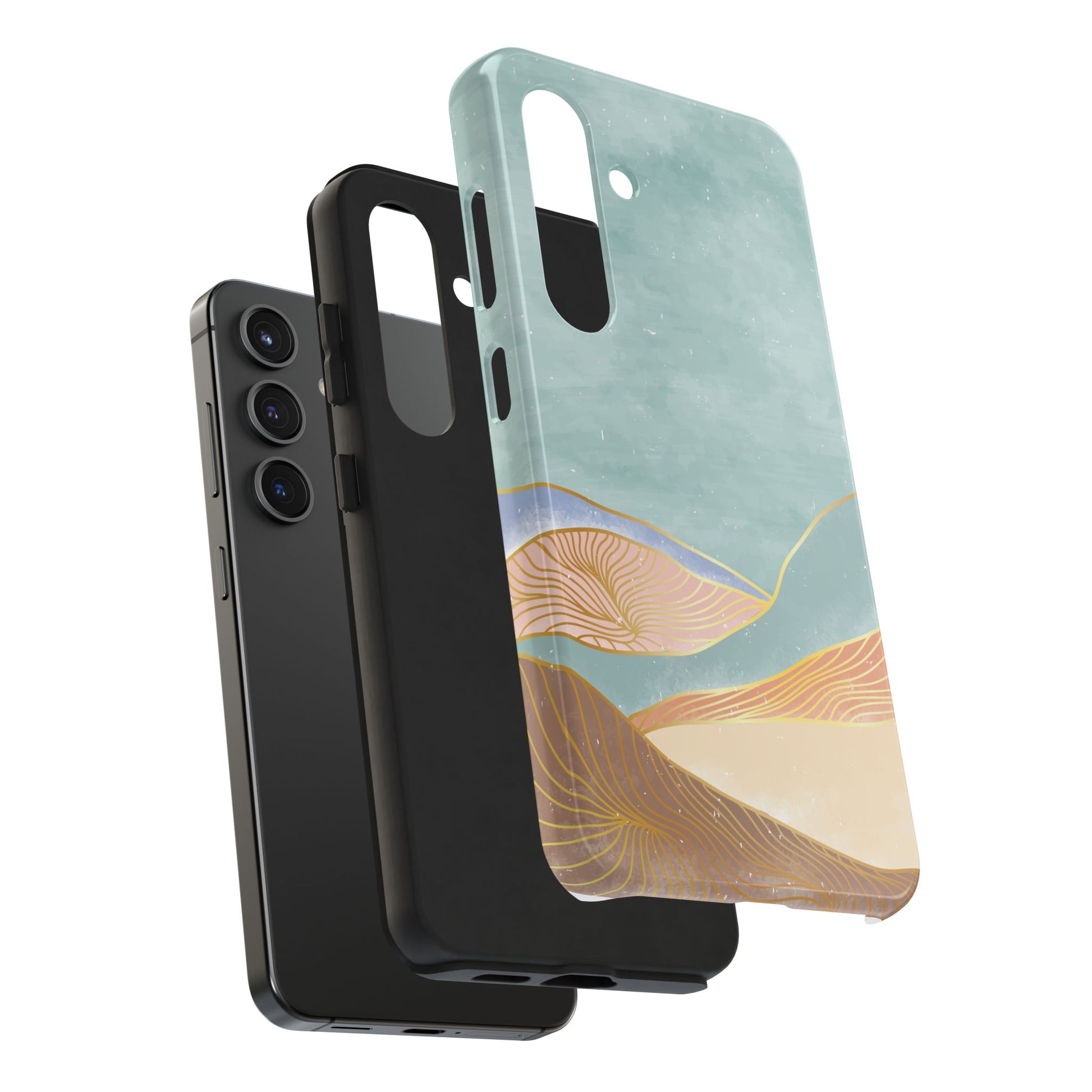 Soft Mist Abstract Mountain Cell Phone Case