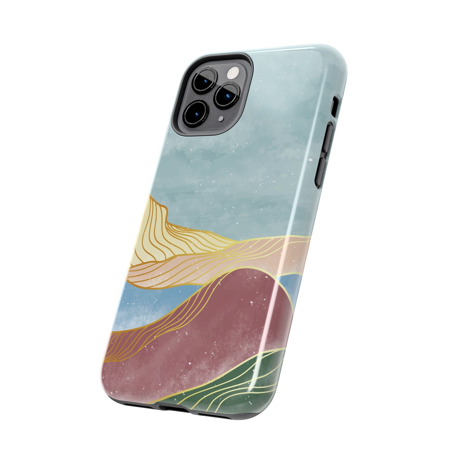 Abstract Mountain Blue Skies scene Phone Case