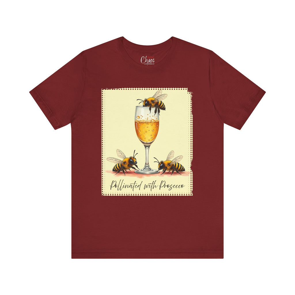 Pollinated with Prosecco – Cute Funny Bee Pun Tee