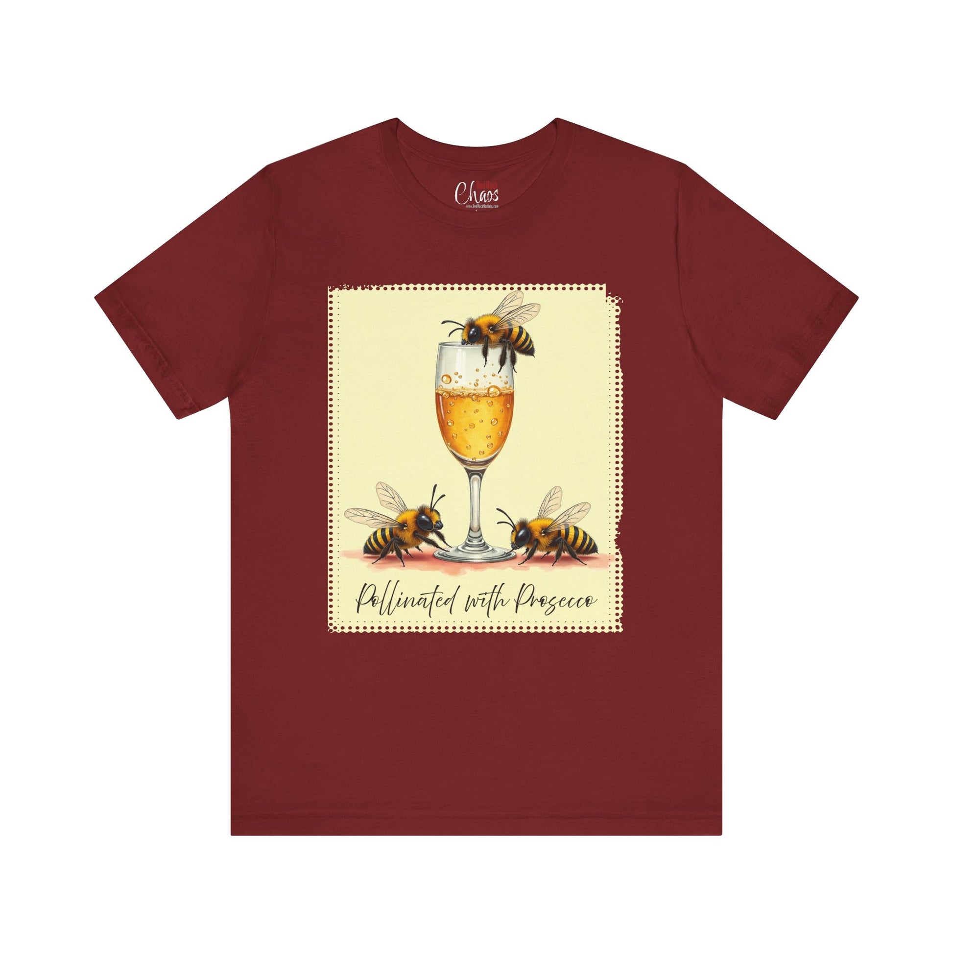 Pollinated with Prosecco – Cute Funny Bee Pun Tee