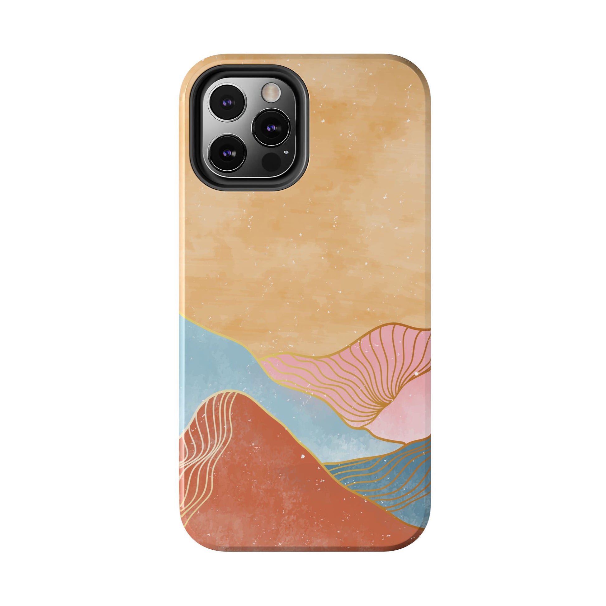 Golden Horizon Abstract Mountain Phone Case