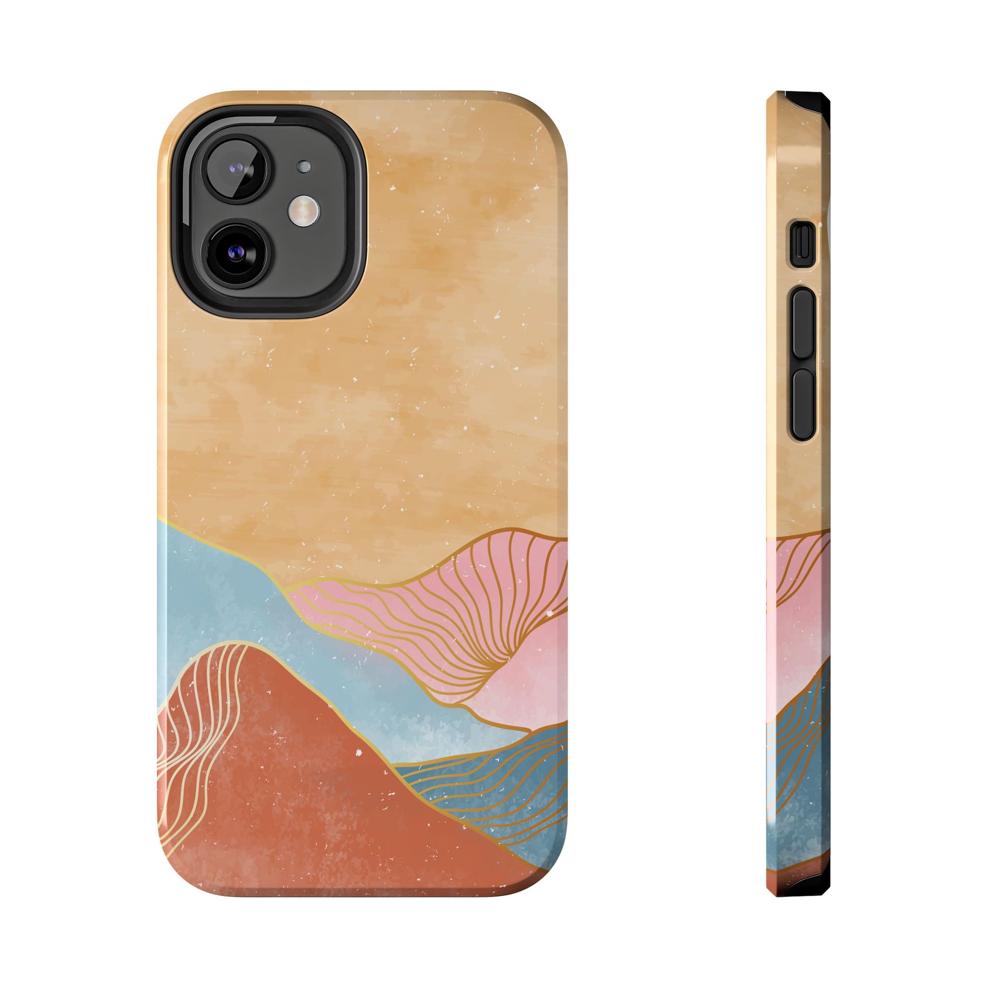 Golden Horizon Abstract Mountain Phone Case