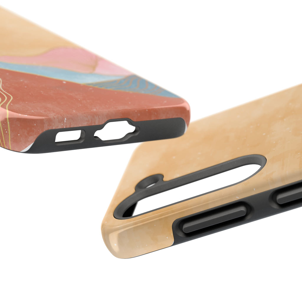 Golden Horizon Abstract Mountain Phone Case