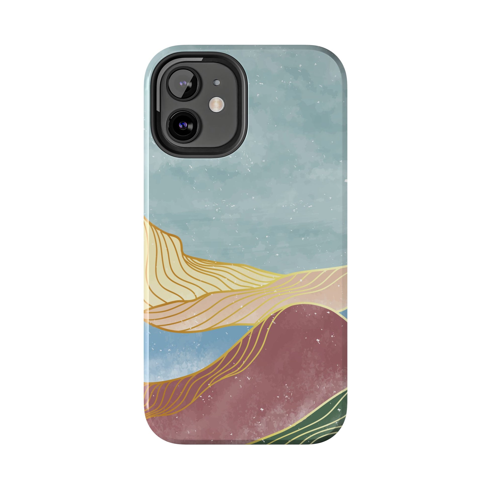 Abstract Mountain Blue Skies scene Phone Case