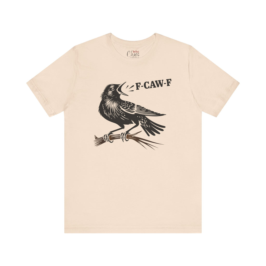 F-CAW-F Crow on Branch Funny Edgy Bird Shirt