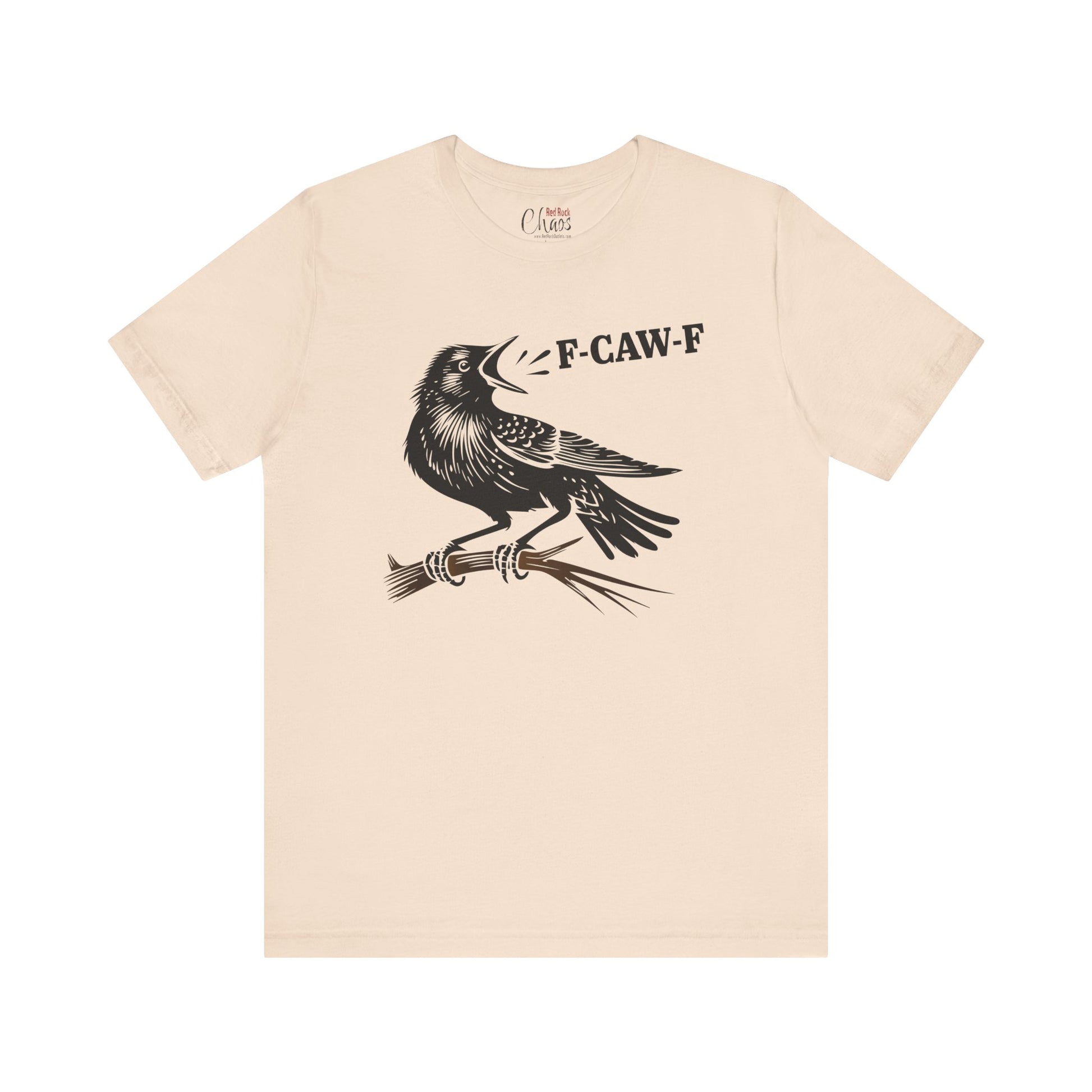 F-CAW-F Crow on Branch Funny Edgy Bird Shirt