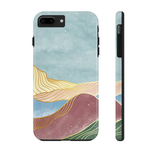 Abstract Mountain Blue Skies scene Phone Case