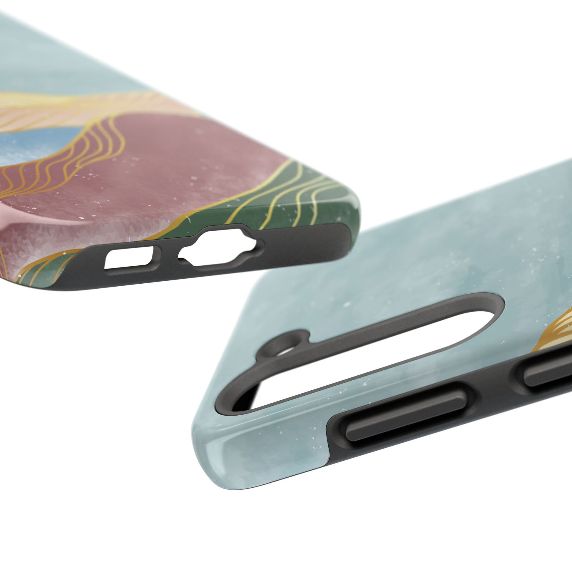 Abstract Mountain Blue Skies scene Phone Case