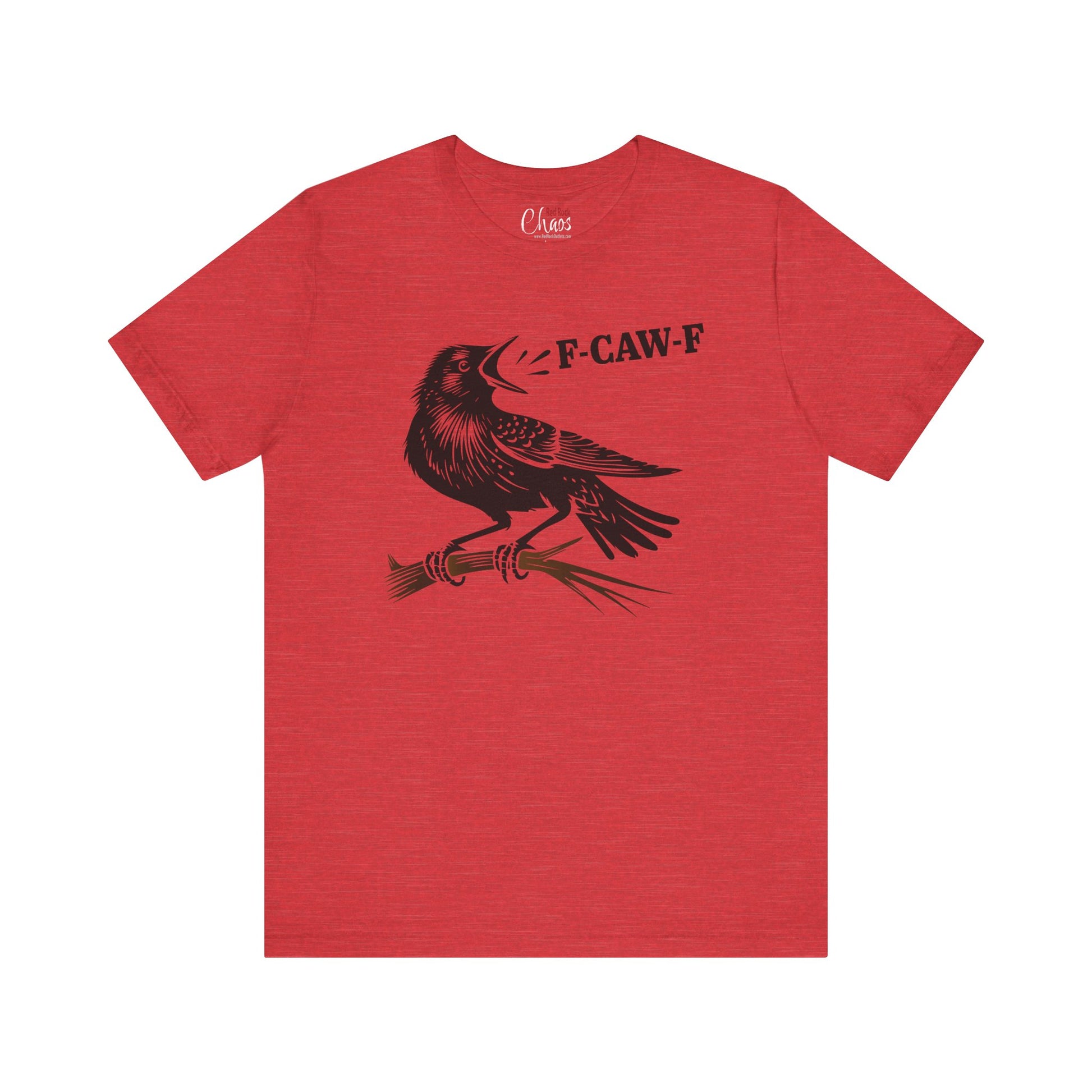 F-CAW-F Crow on Branch Funny Edgy Bird Shirt