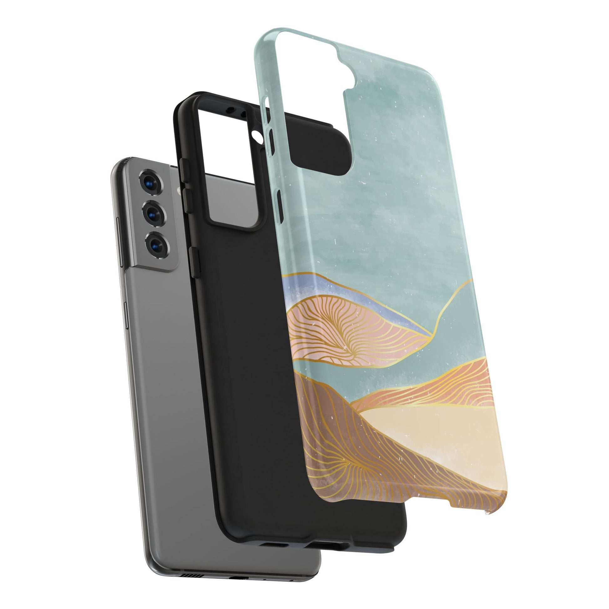 Soft Mist Abstract Mountain Cell Phone Case