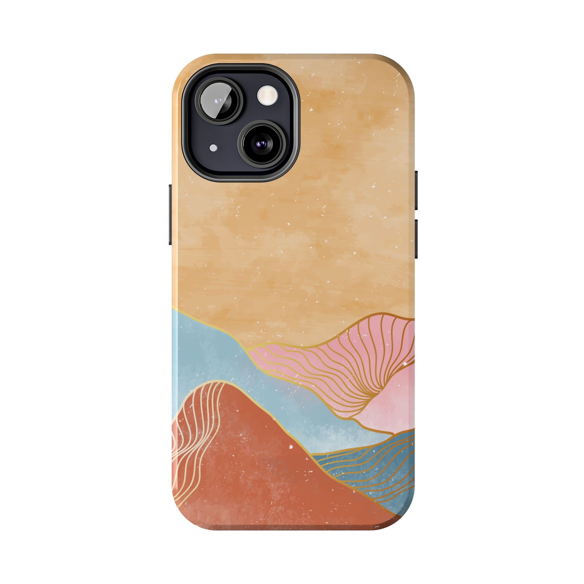 Golden Horizon Abstract Mountain Phone Case