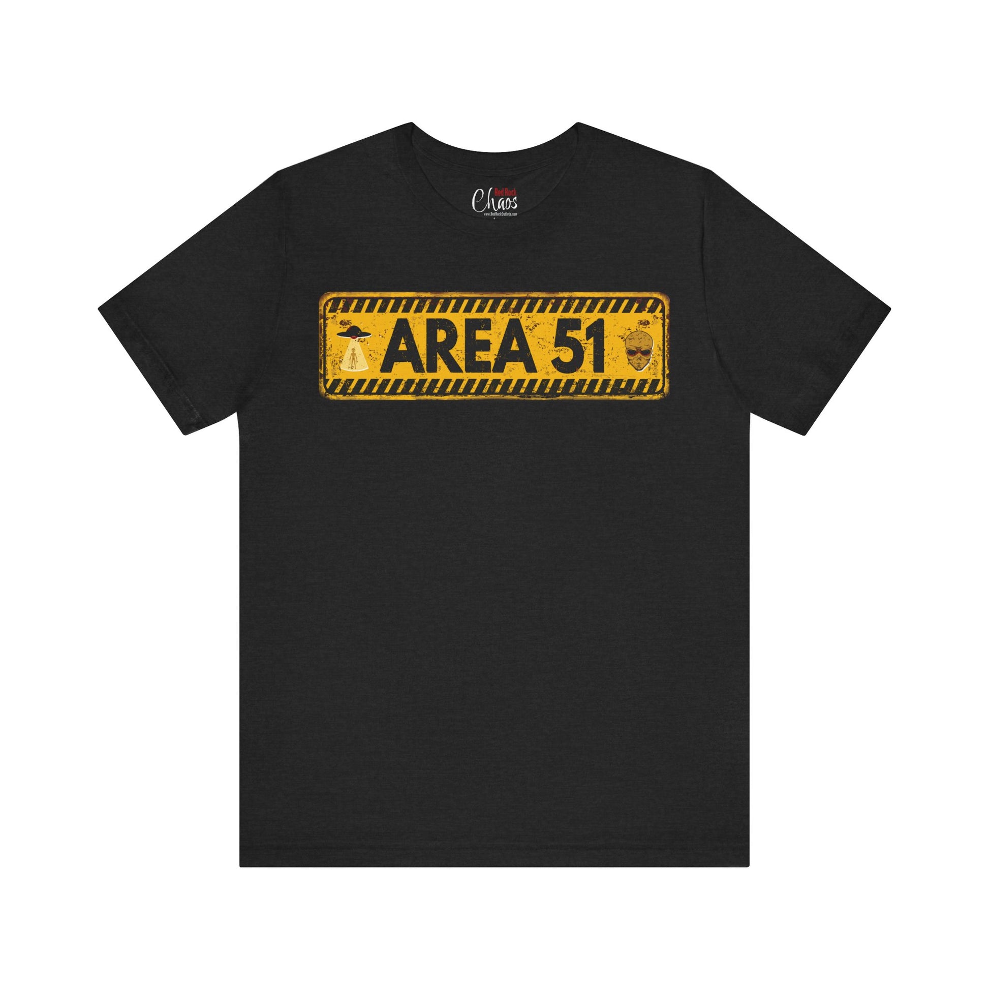 Area 51 Distressed Alien Sign Graphic Tee – Vintage Sci-Fi UFO Shirt