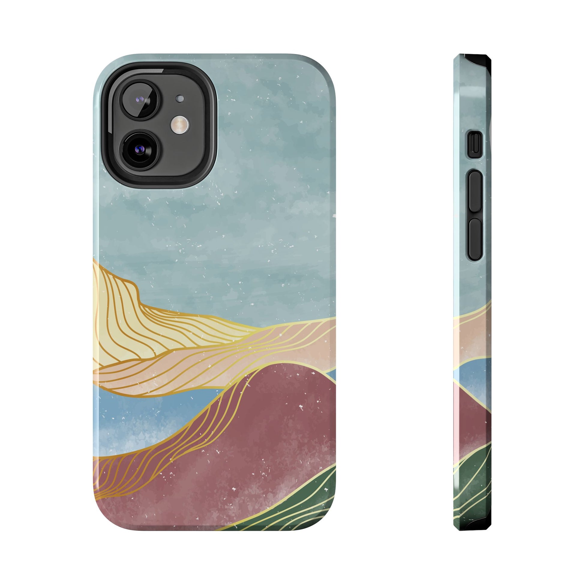 Abstract Mountain Blue Skies scene Phone Case