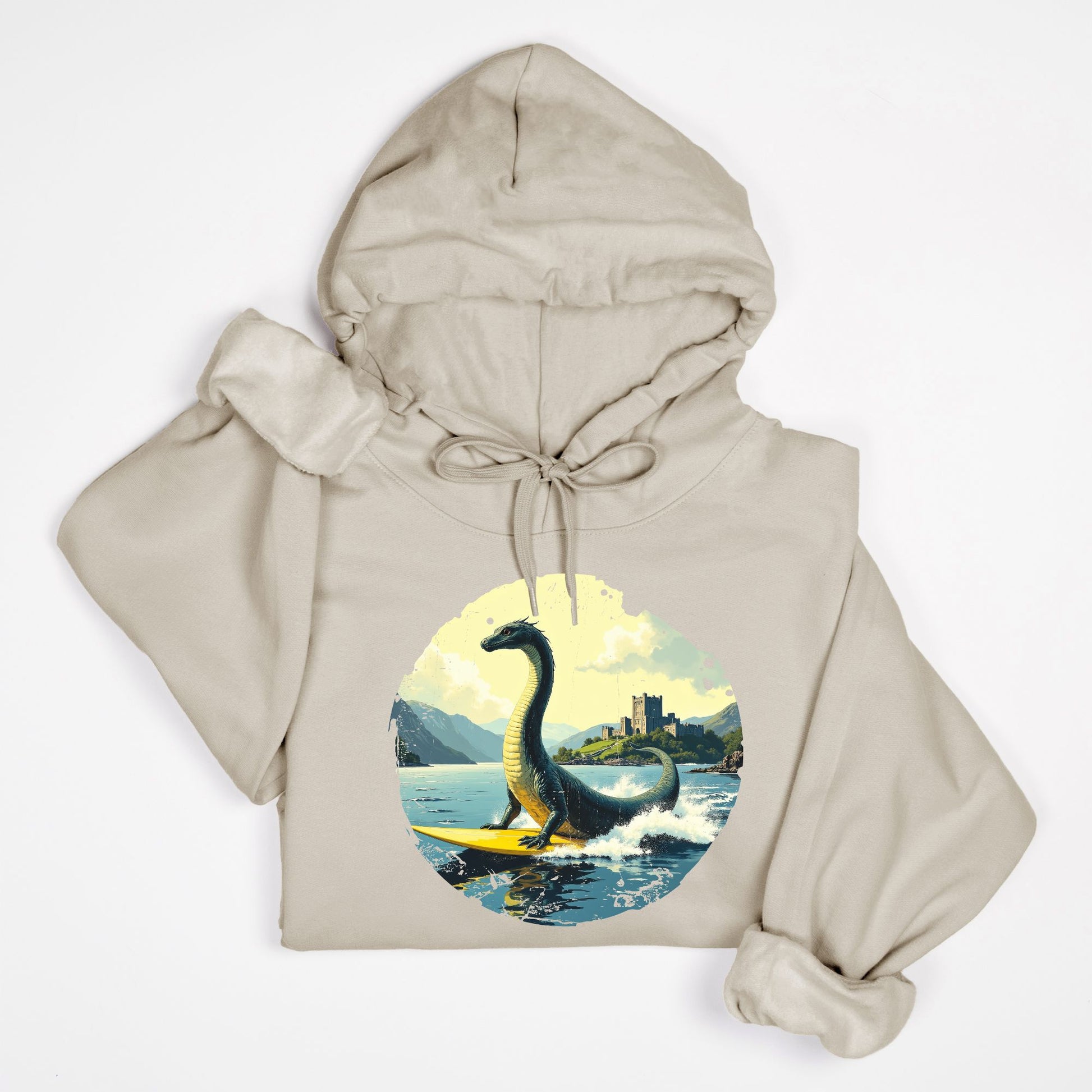 Loch Ness on Surfboard Sweatshirt