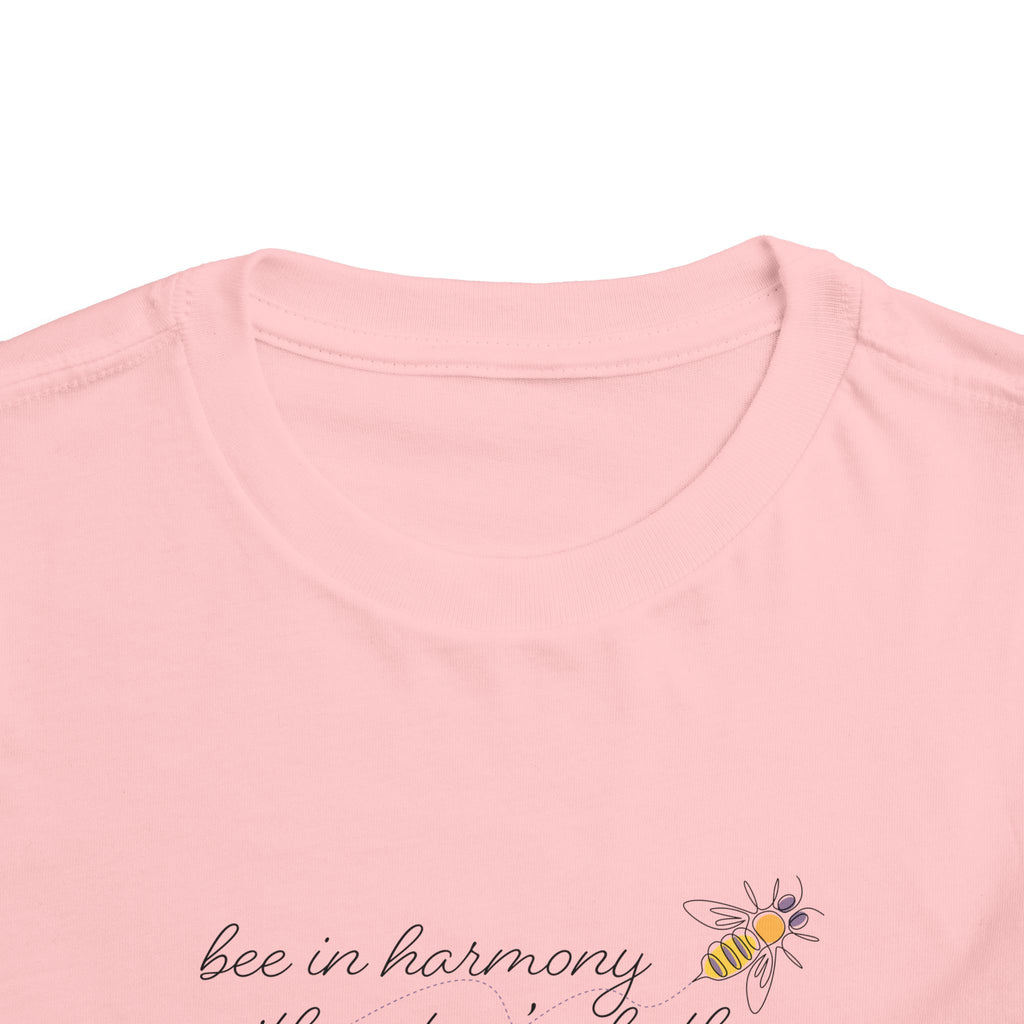 Bee in Harmony with Nature's Rhythms- Toddler Short Sleeve Tee