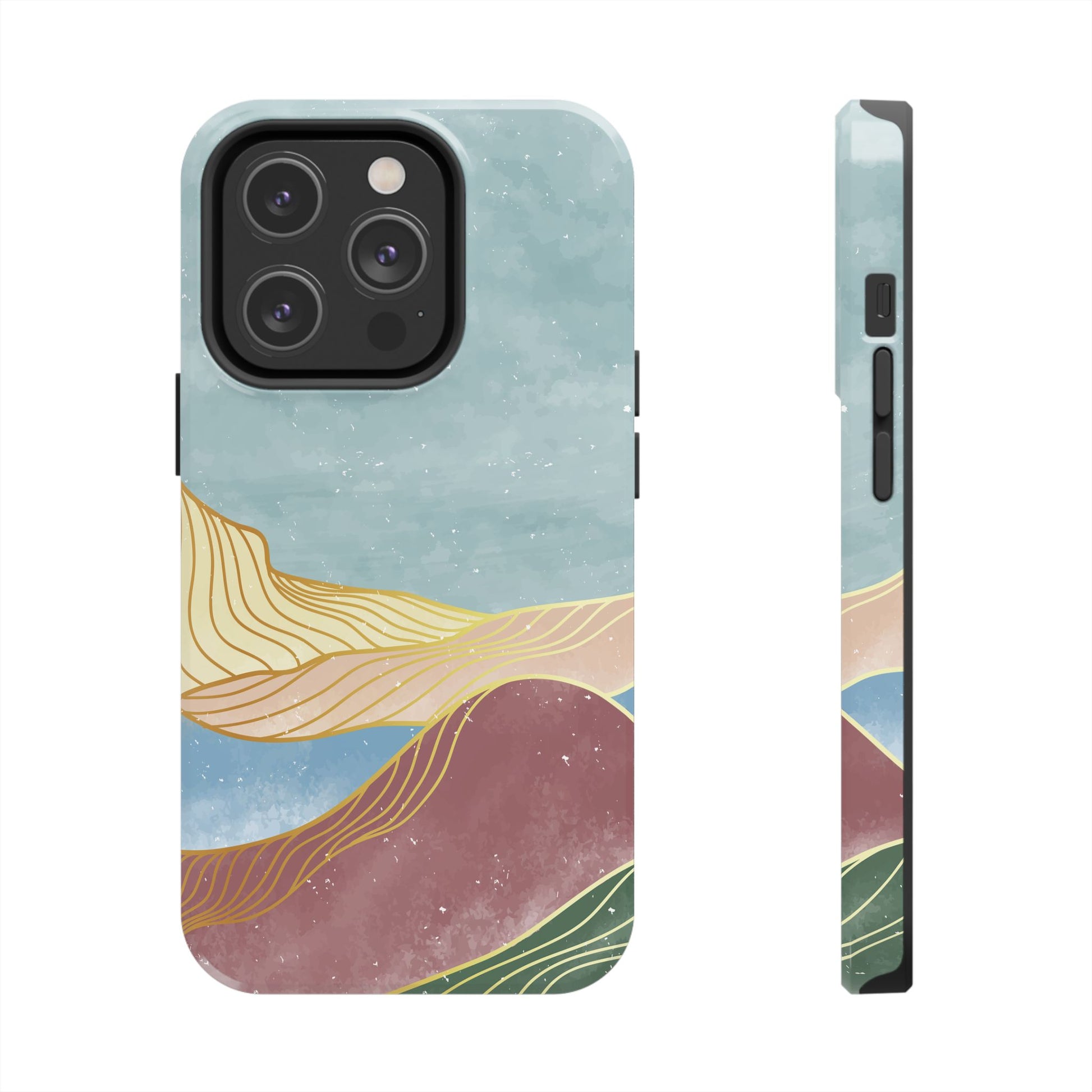 Abstract Mountain Blue Skies scene Phone Case