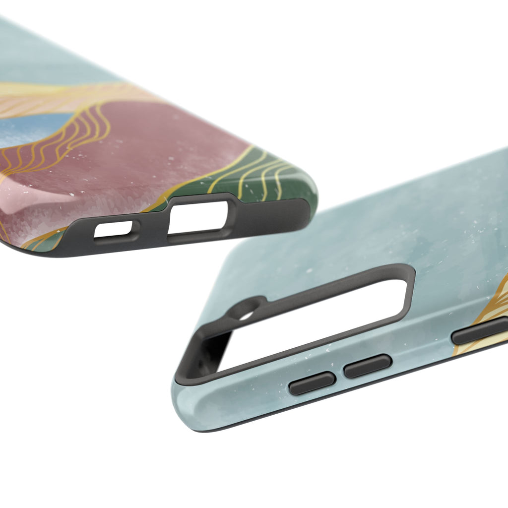 Abstract Mountain Blue Skies scene Phone Case