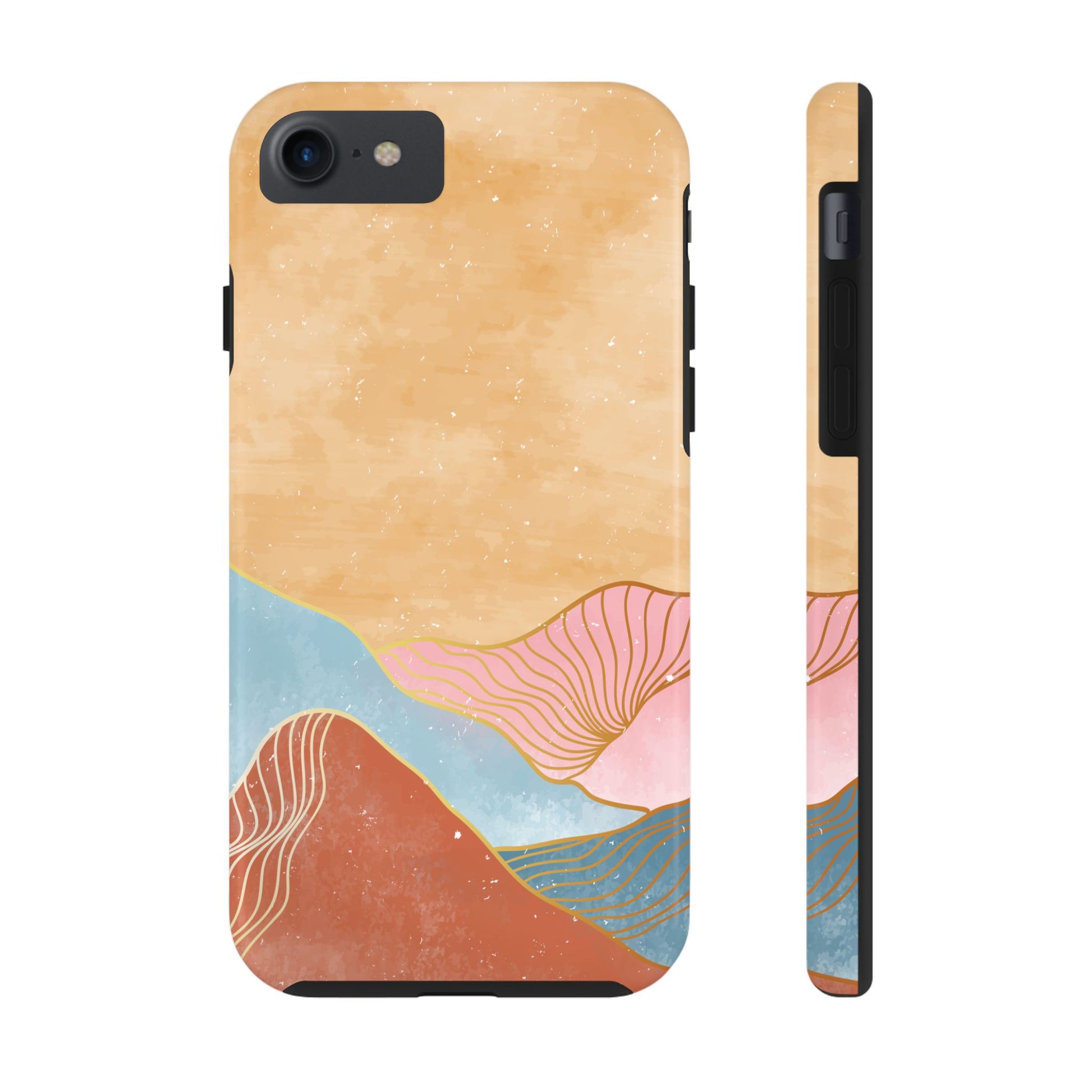Golden Horizon Abstract Mountain Phone Case