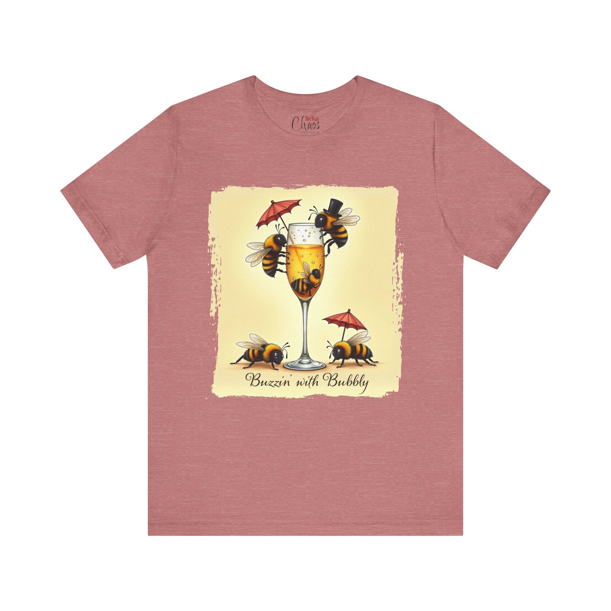 Buzzin’ with Bubbly – Funny Bee Champagne Shirt