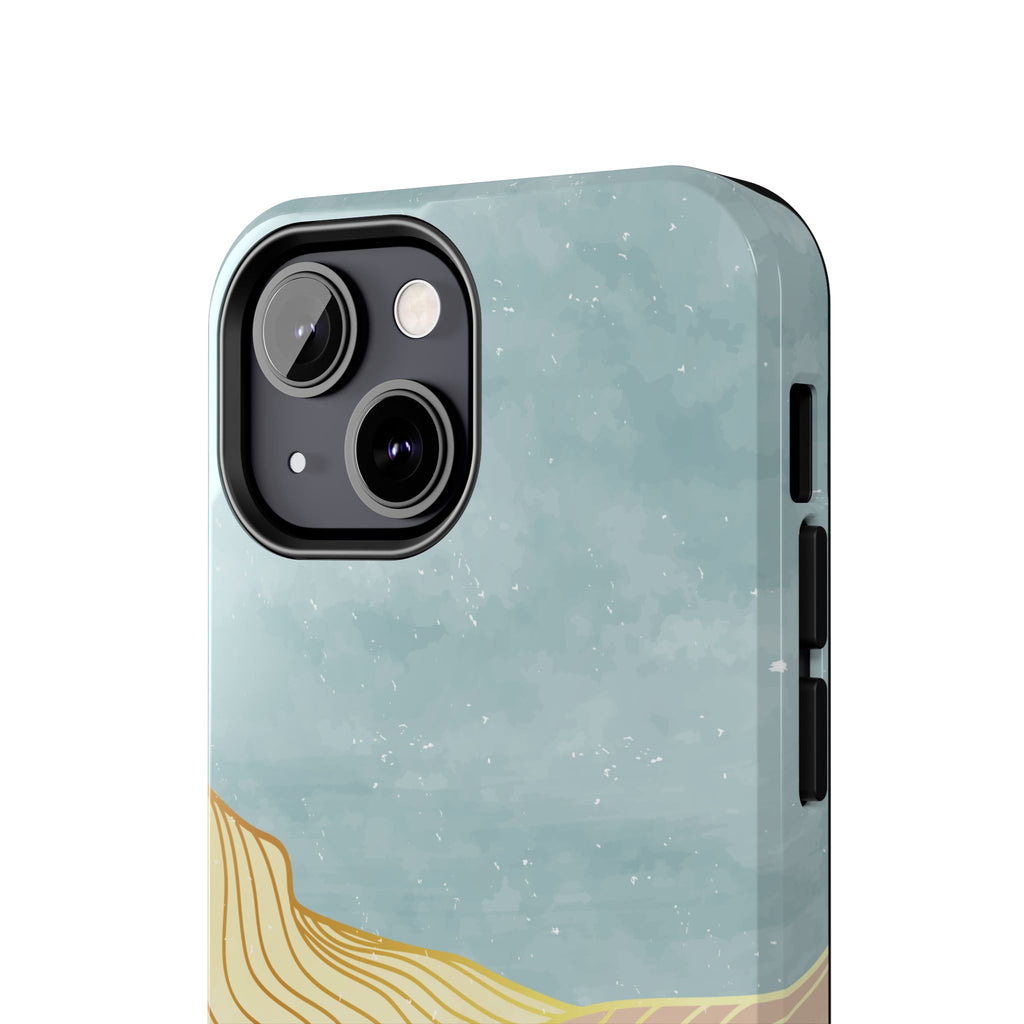 Abstract Mountain Blue Skies scene Phone Case