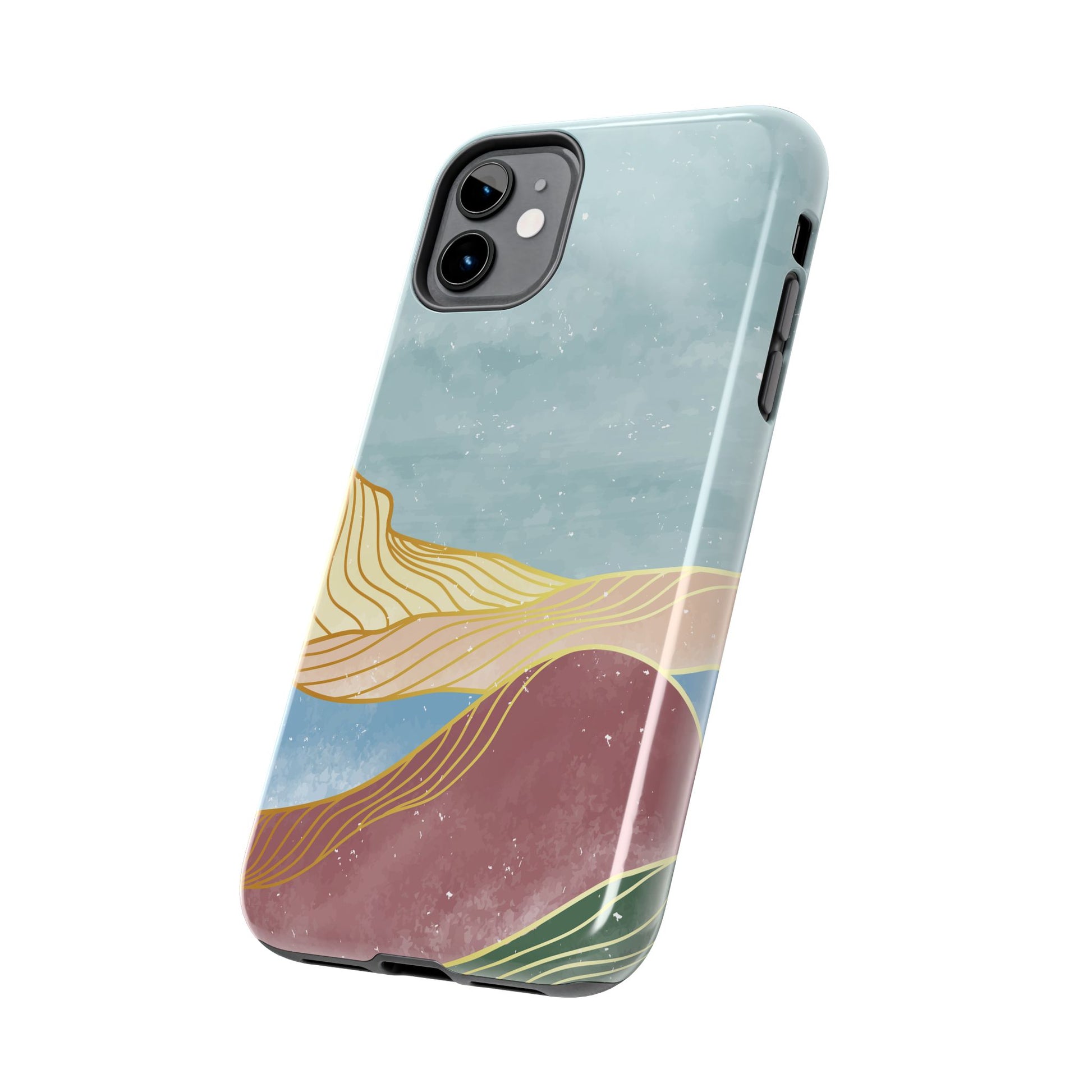 Abstract Mountain Blue Skies scene Phone Case