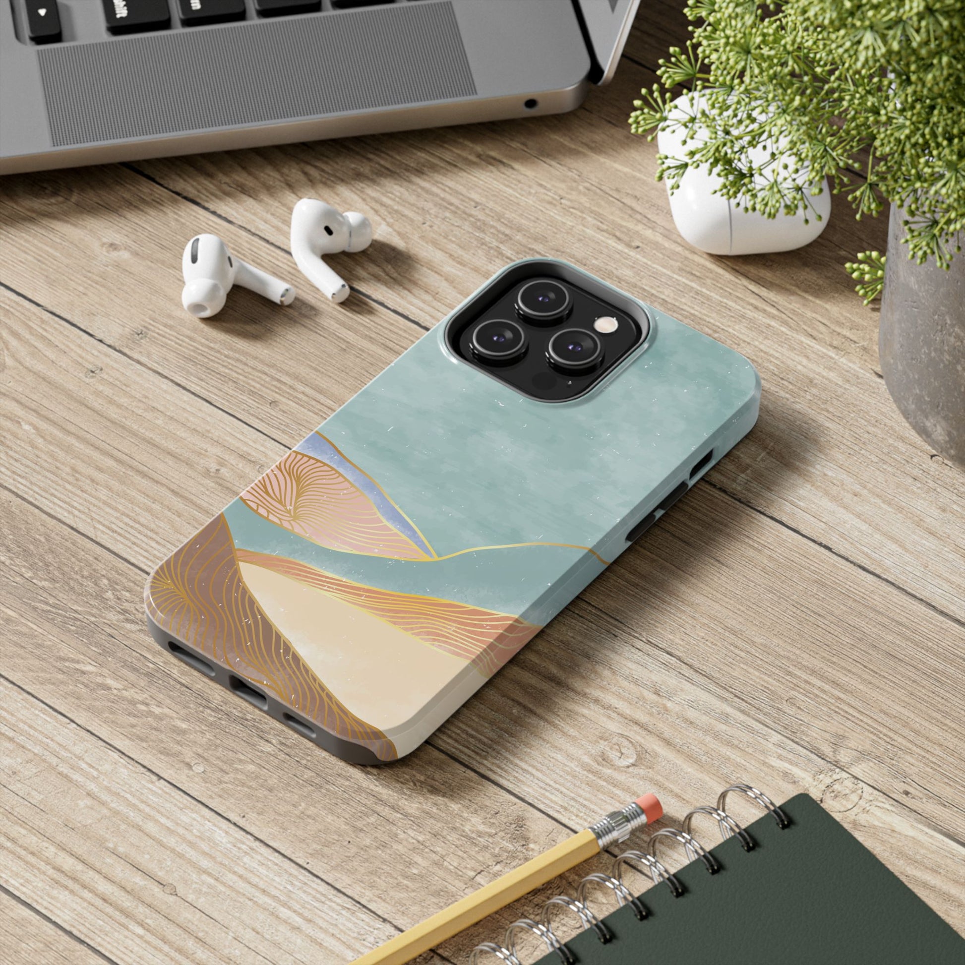 Soft Mist Abstract Mountain Cell Phone Case