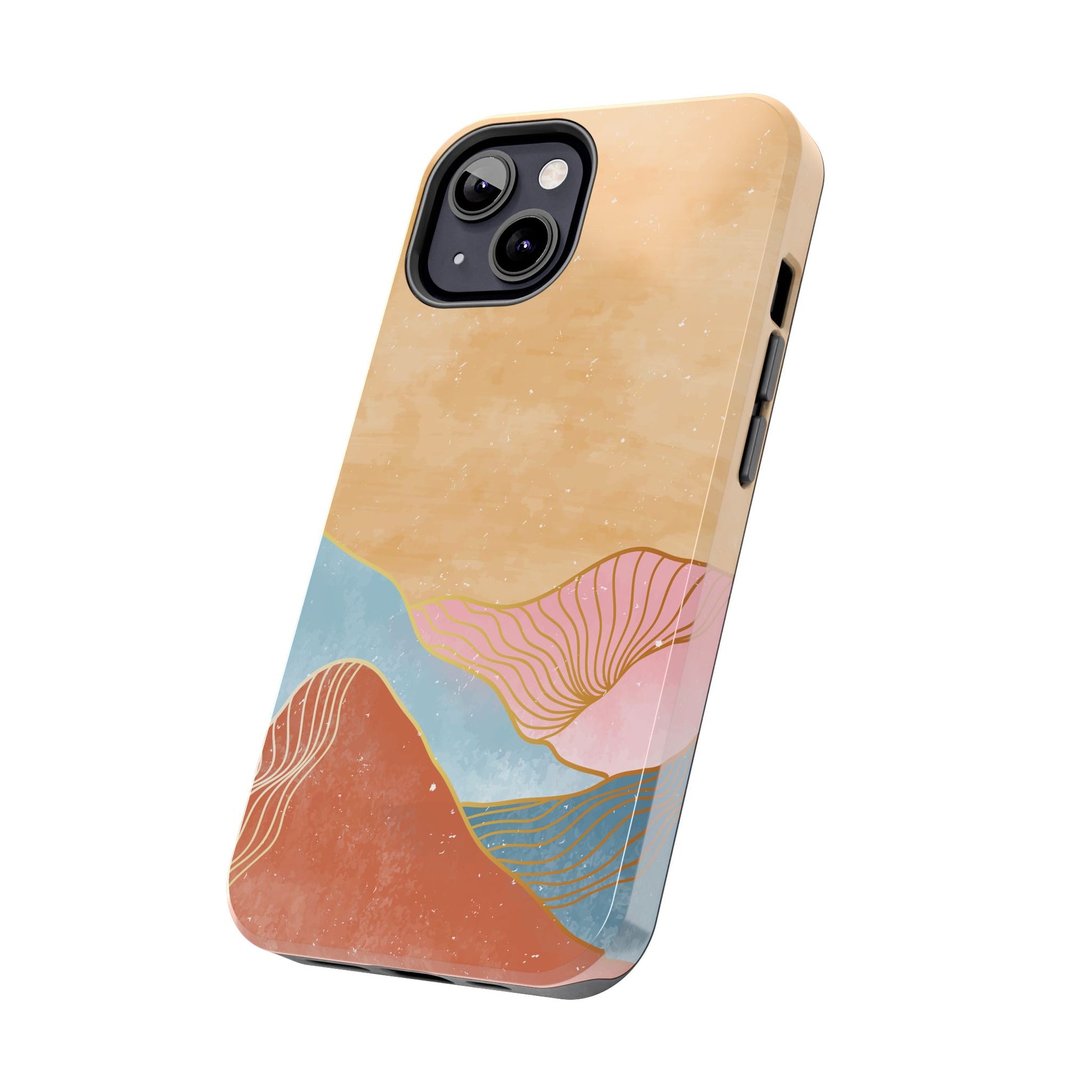 Golden Horizon Abstract Mountain Phone Case