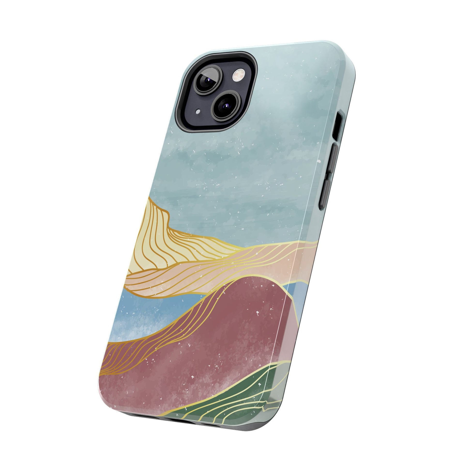 Abstract Mountain Blue Skies scene Phone Case