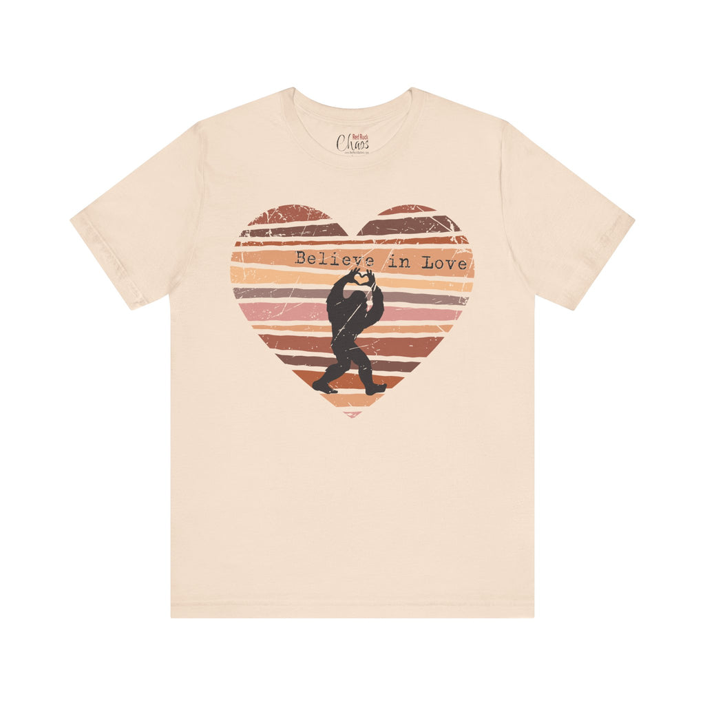 Believe in Love Bigfoot Retro Heart