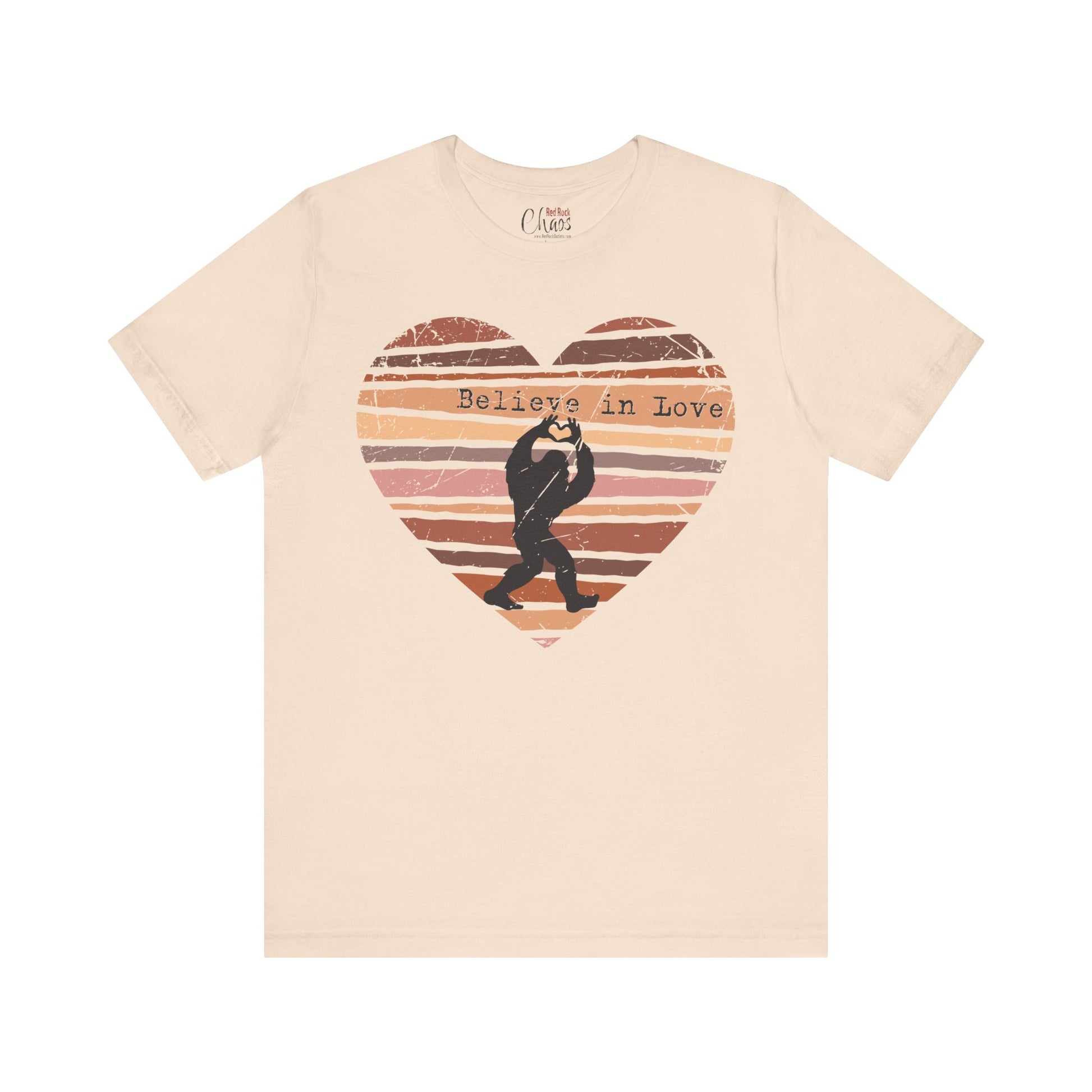 Believe in Love Bigfoot Retro Heart