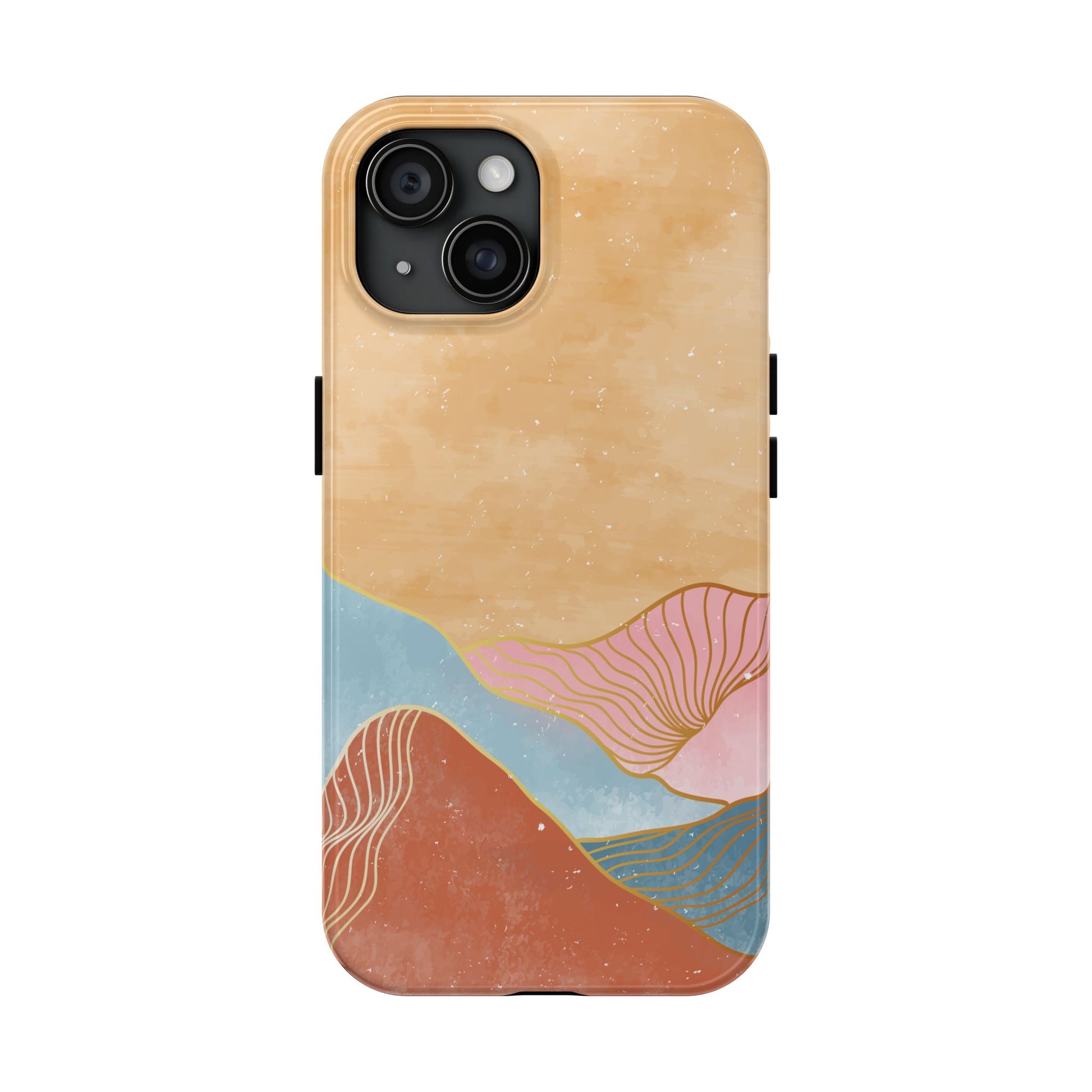 Golden Horizon Abstract Mountain Phone Case