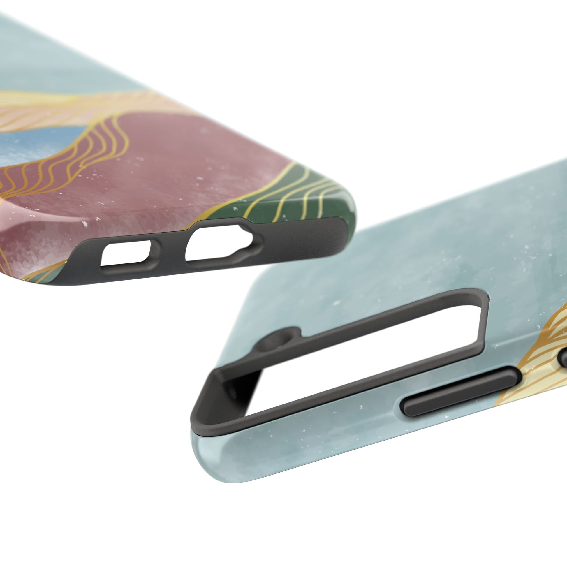 Abstract Mountain Blue Skies scene Phone Case