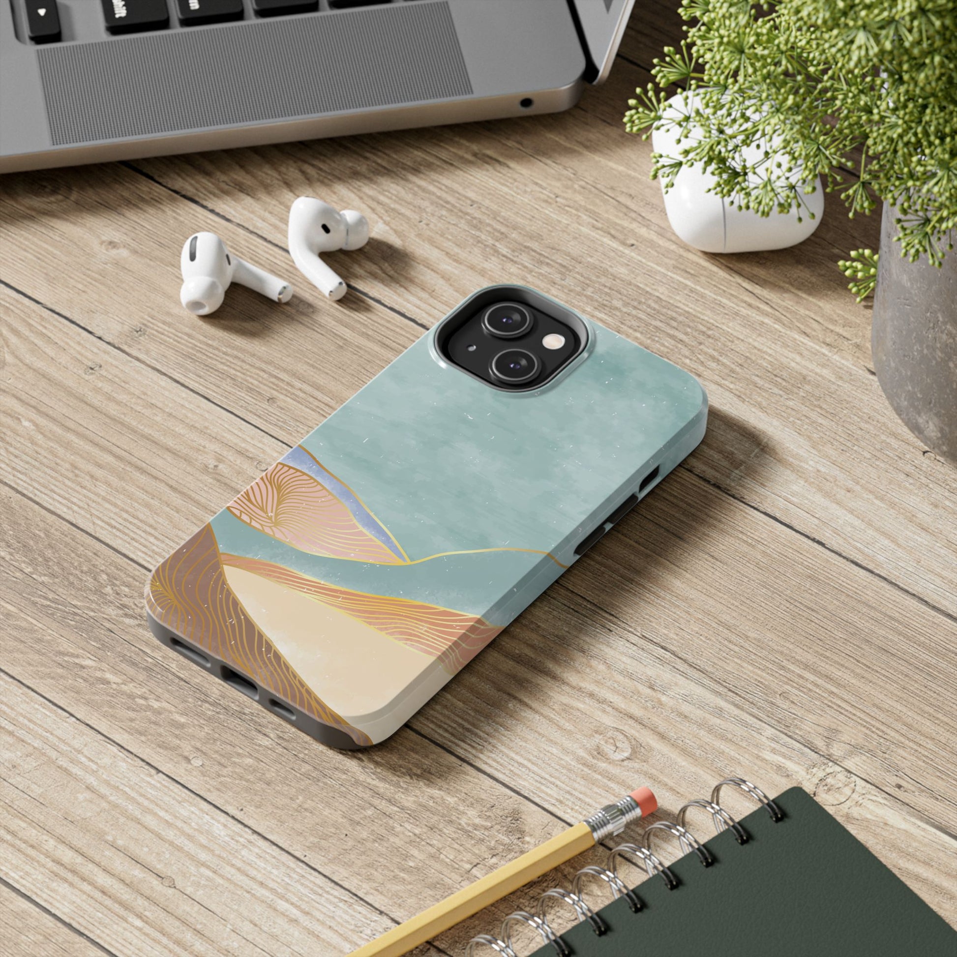 Soft Mist Abstract Mountain Cell Phone Case