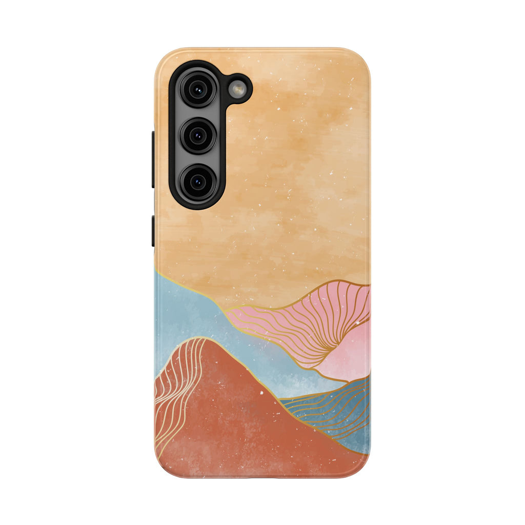 Golden Horizon Abstract Mountain Phone Case