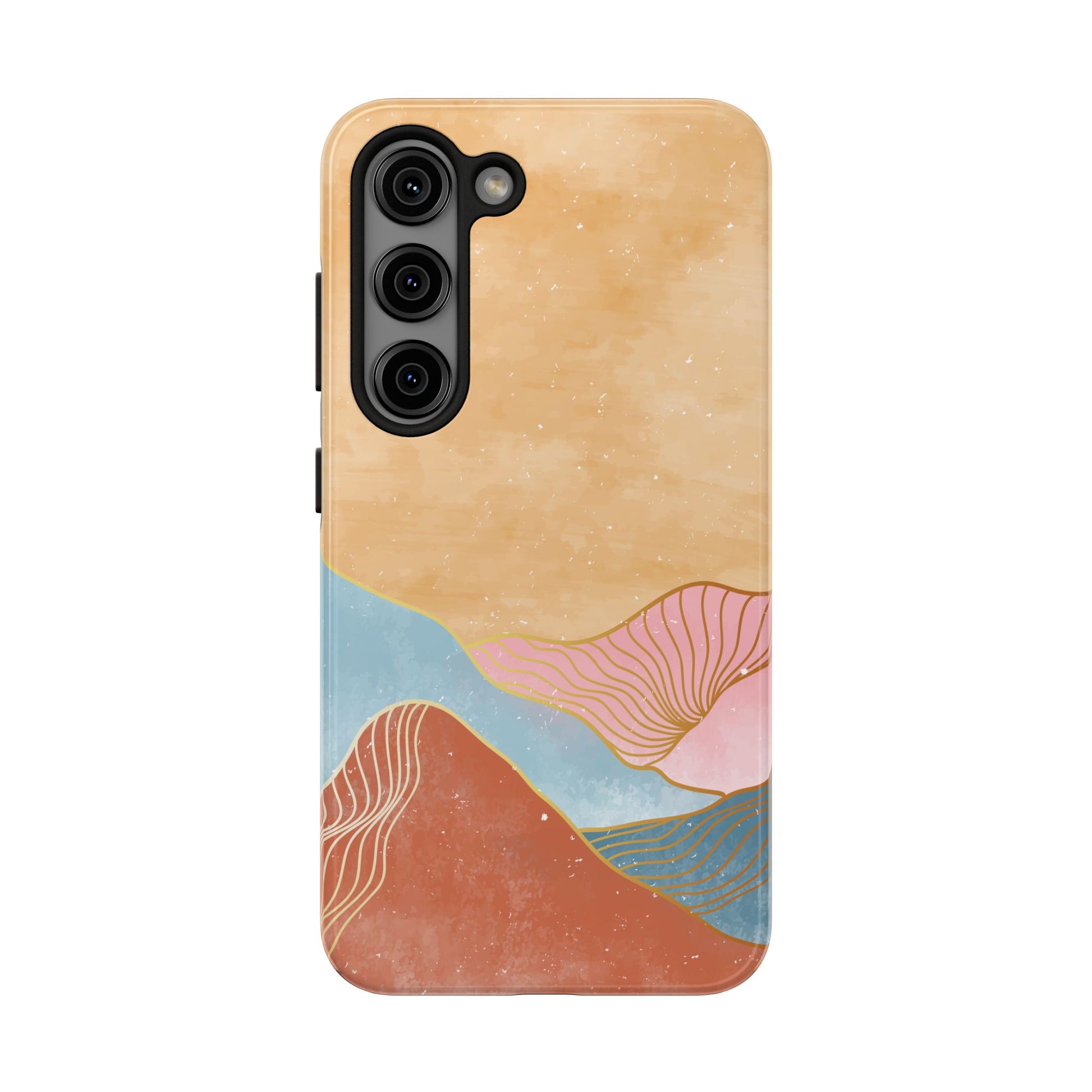 Golden Horizon Abstract Mountain Phone Case