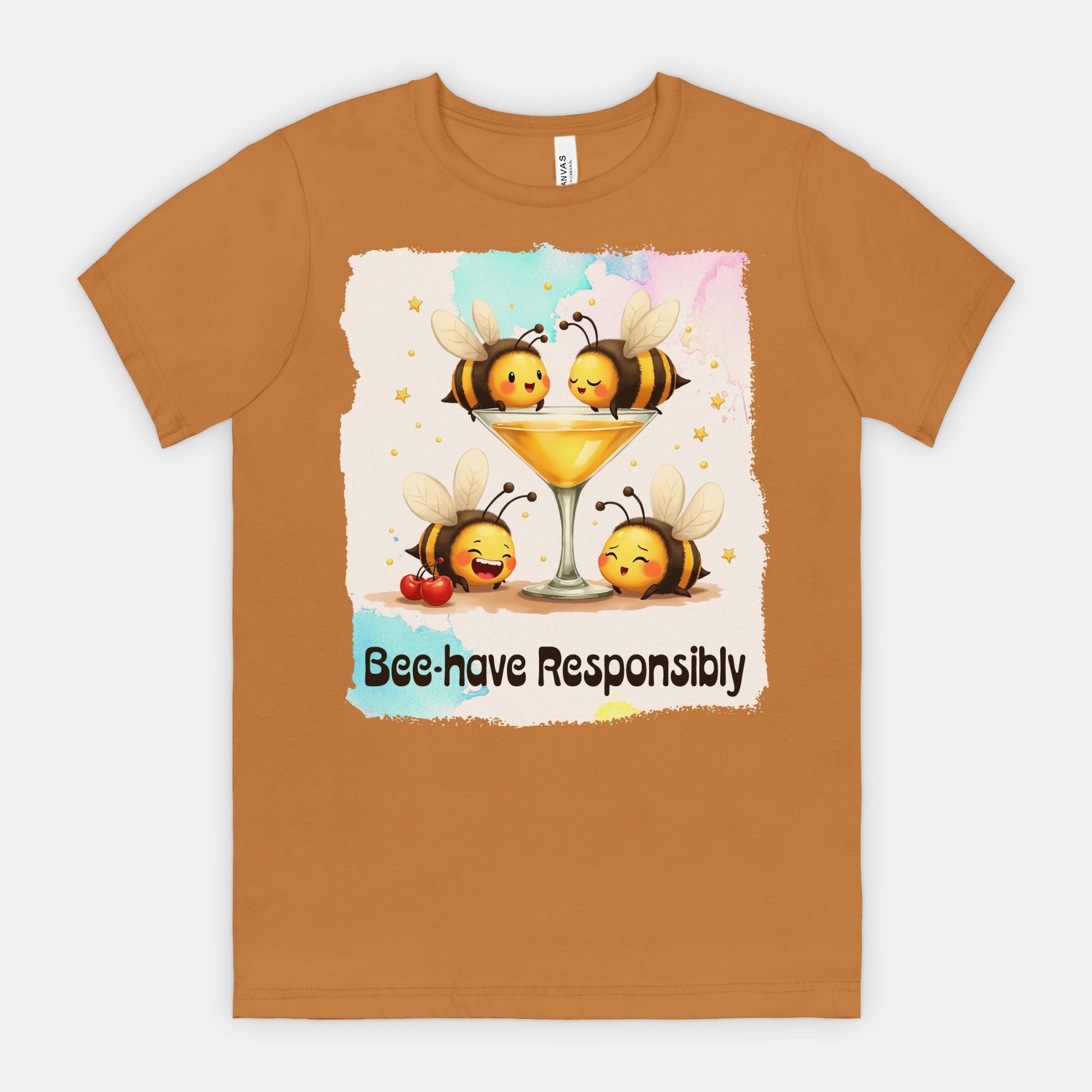Bee-have Responsibly – Funny Bee Cocktail Shirt