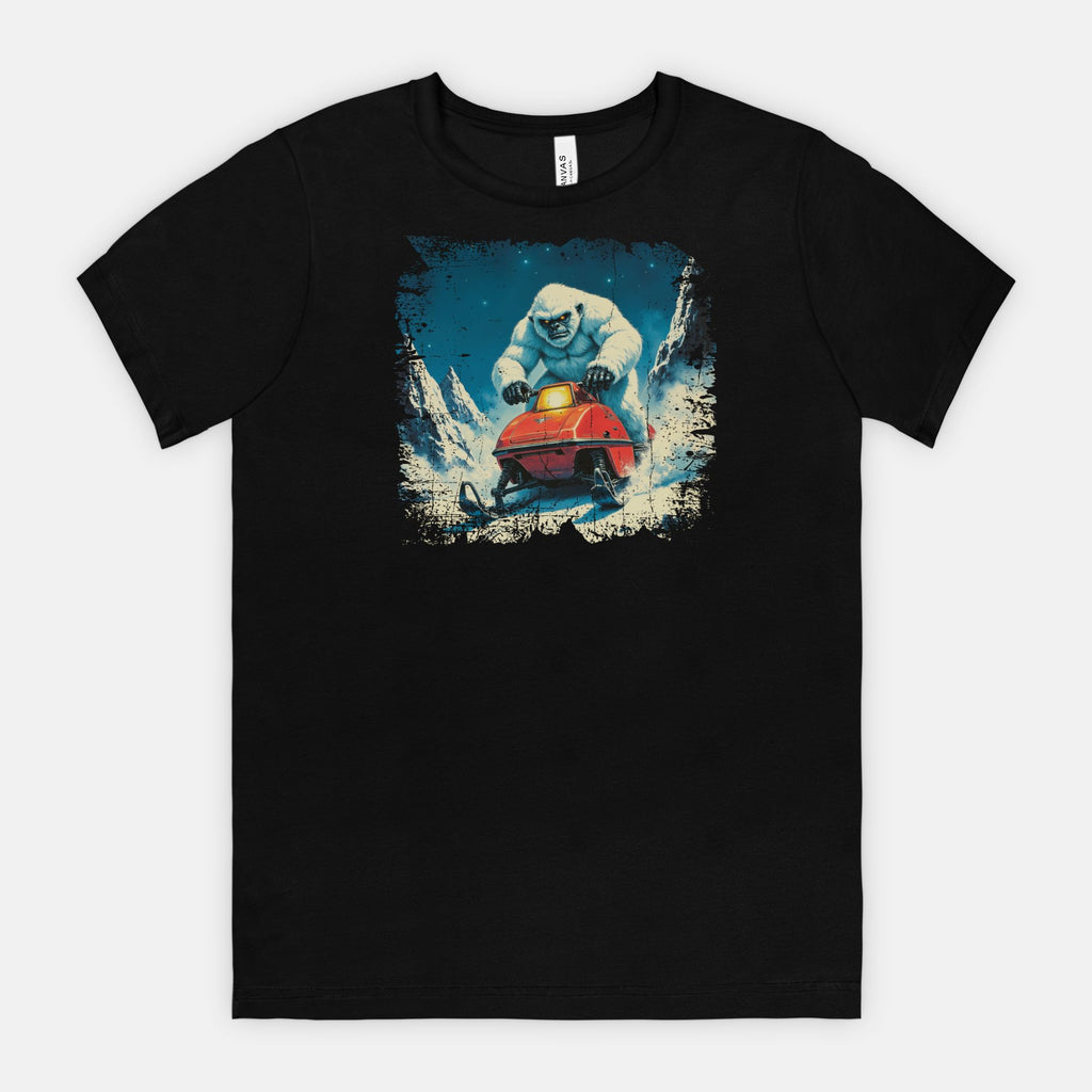 Yeti on Snowmobile T-Shirt
