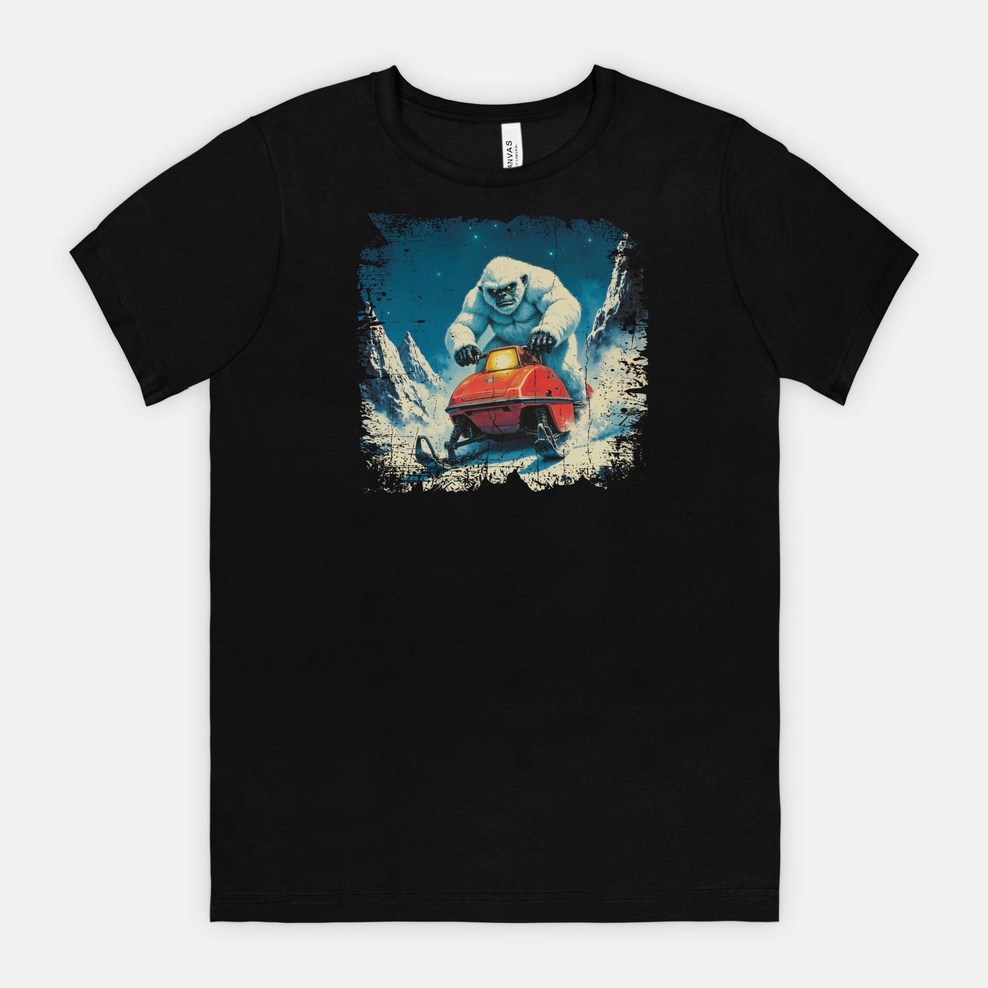 Yeti on Snowmobile T-Shirt