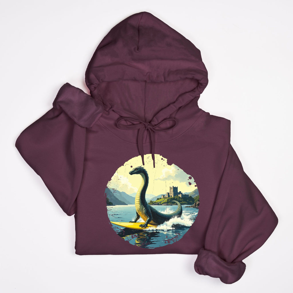 Loch Ness on Surfboard Sweatshirt