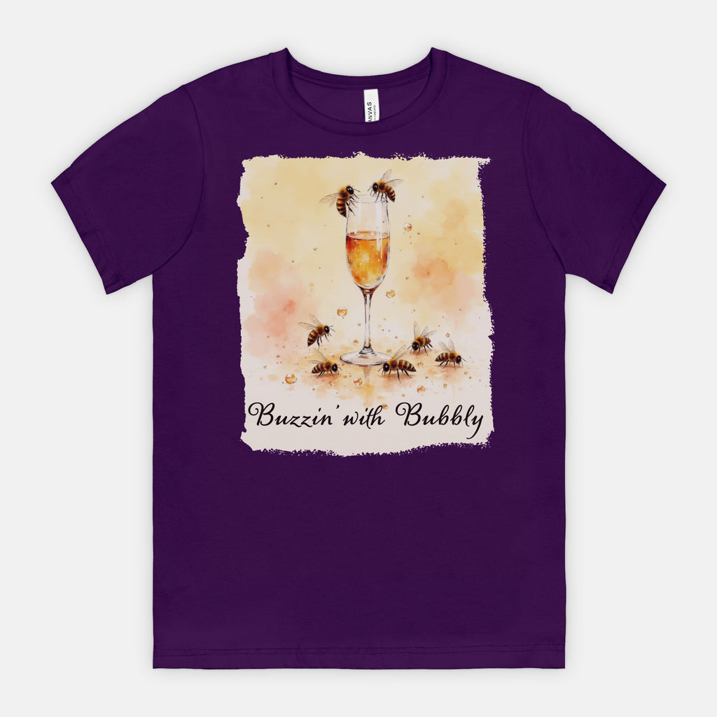 Buzzin’ with Bubbly – Funny Bee Champagne Shirt