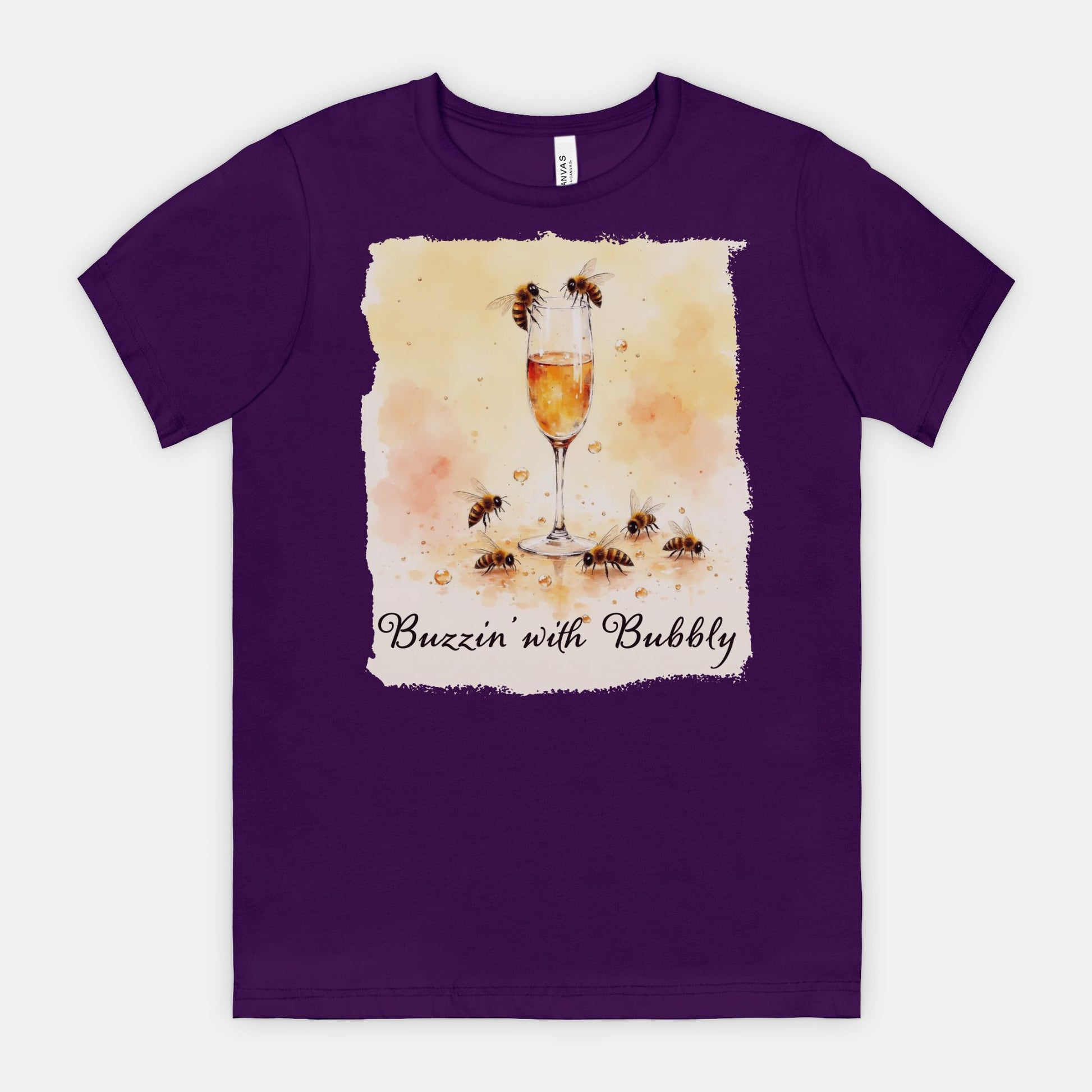 Buzzin’ with Bubbly – Funny Bee Champagne Shirt