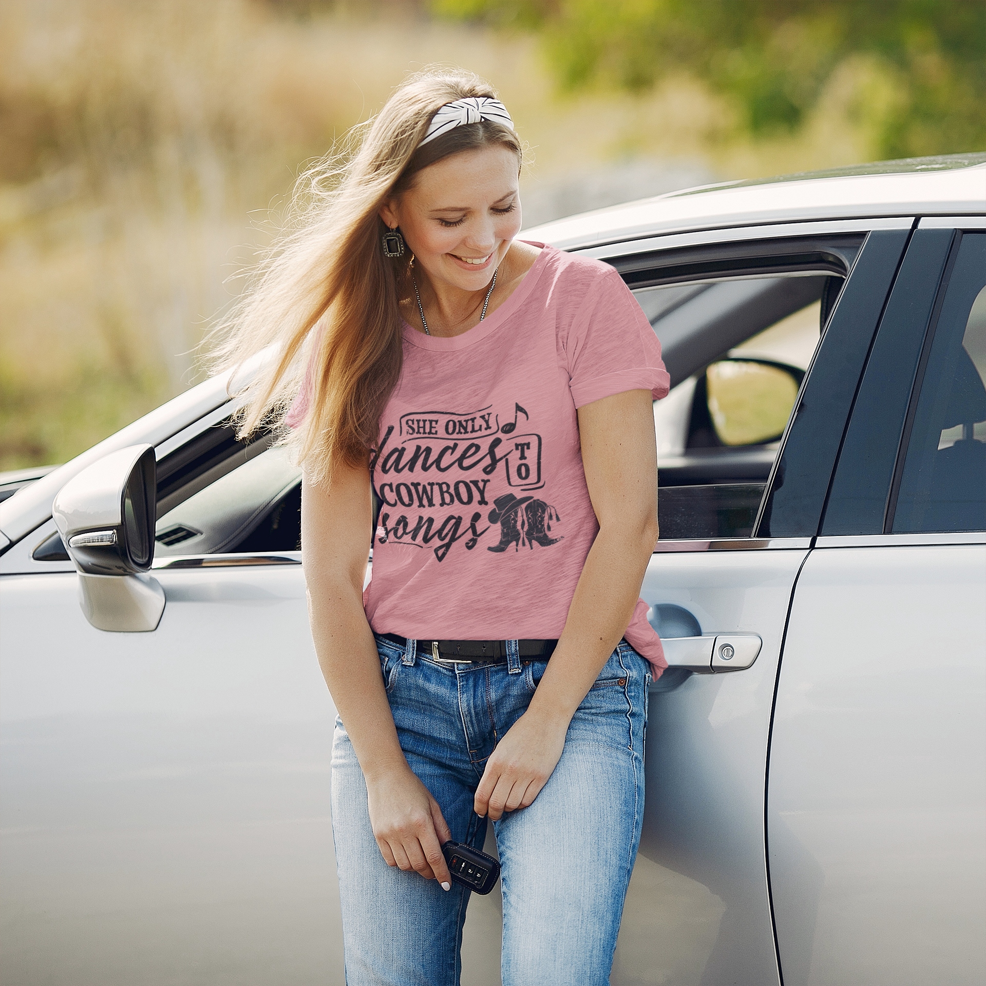 She Only Dances to Cowboy Songs – Distressed Western