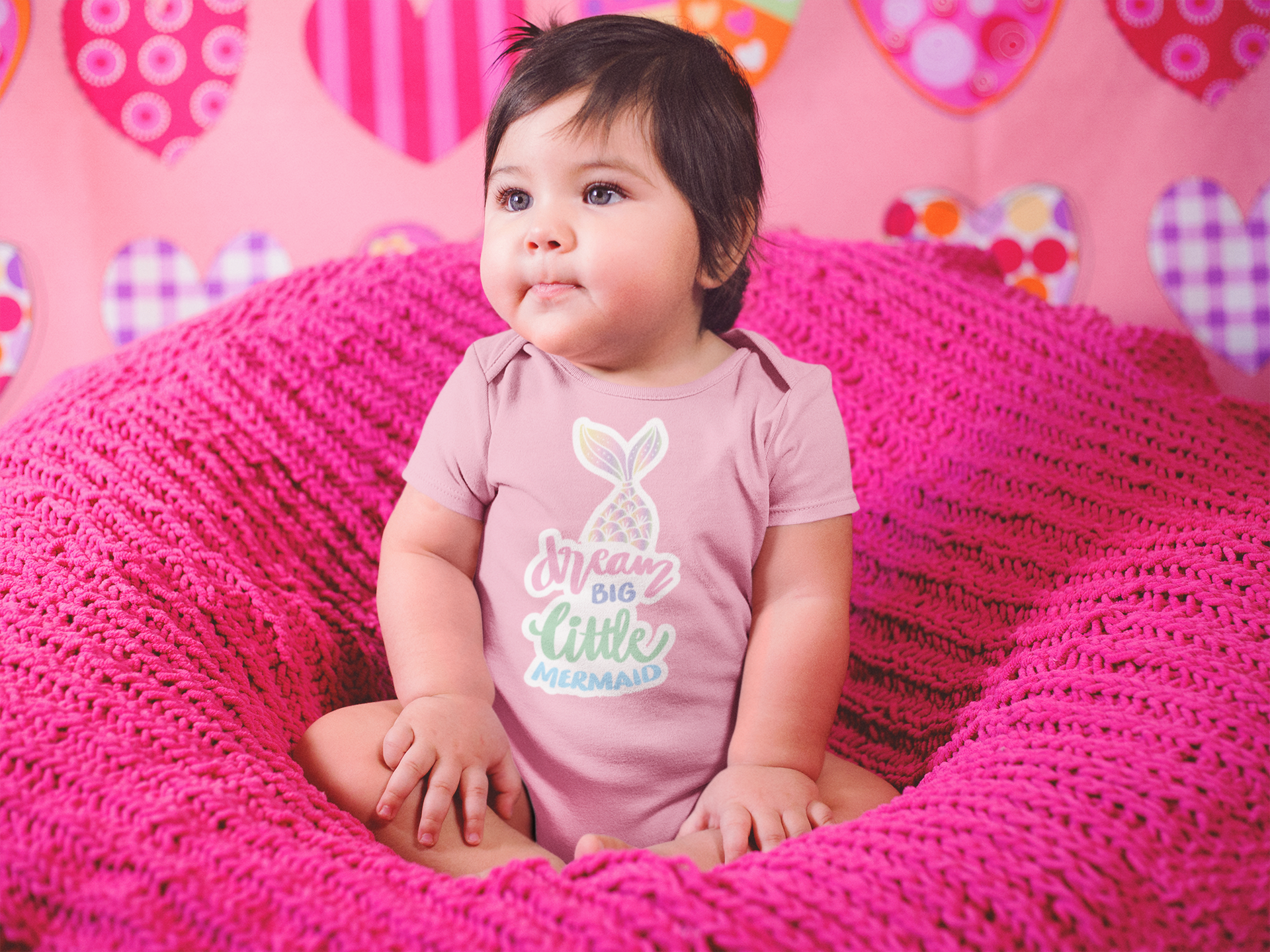Dream Big Little Mermaid Baby Onesie