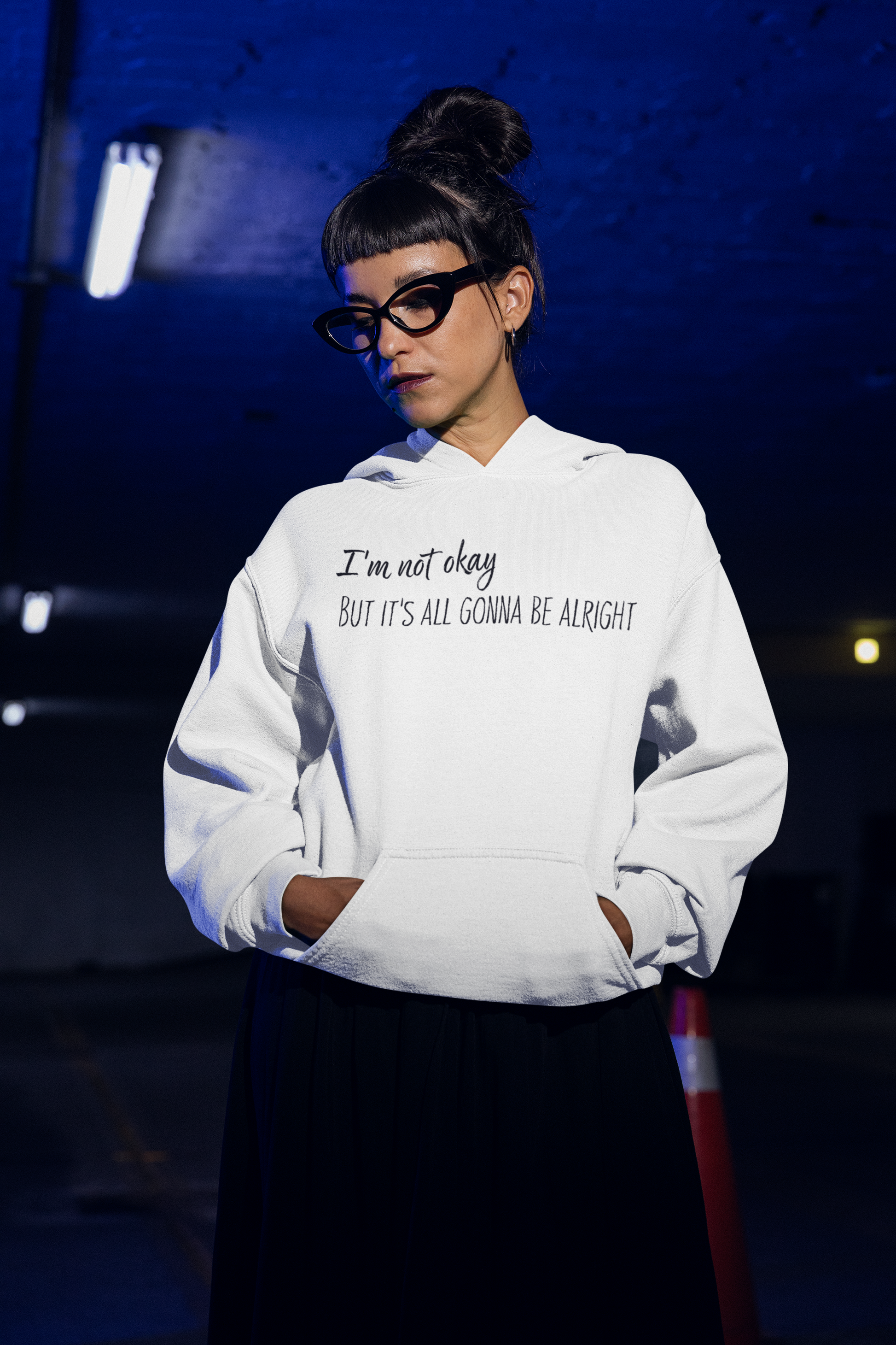I’m Not Okay – But It’s All Gonna Be Alright | Cozy Graphic Hoodie